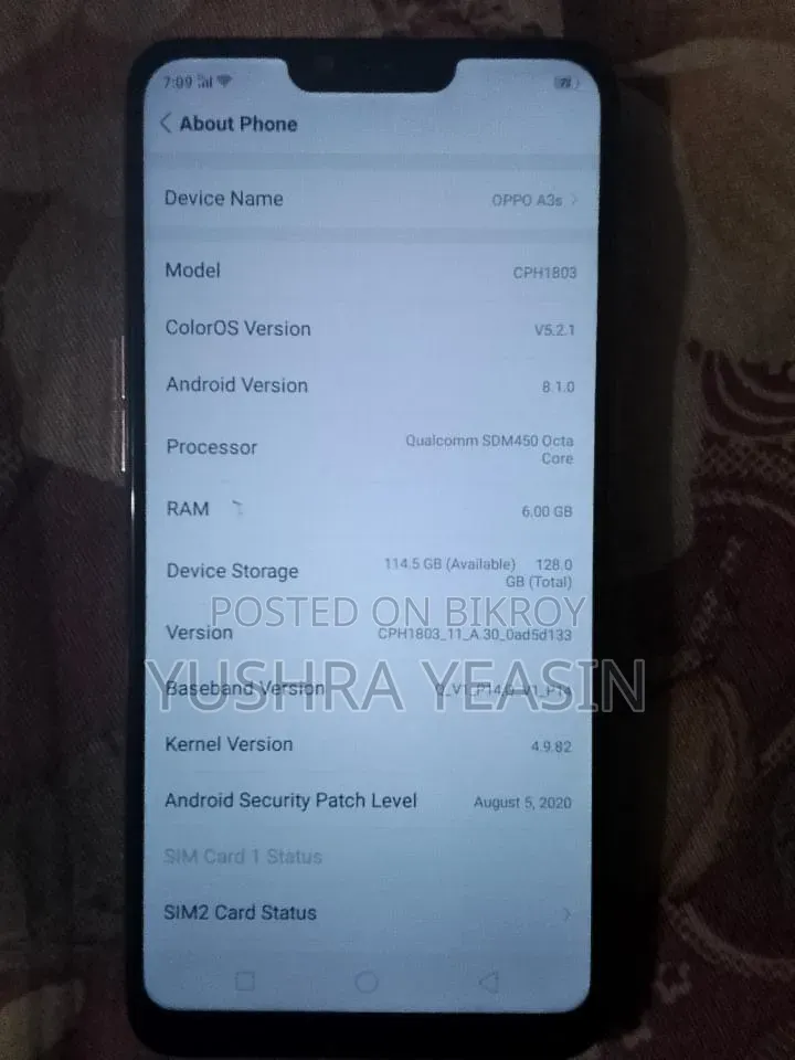 Oppo A3s 64 GB Pink
