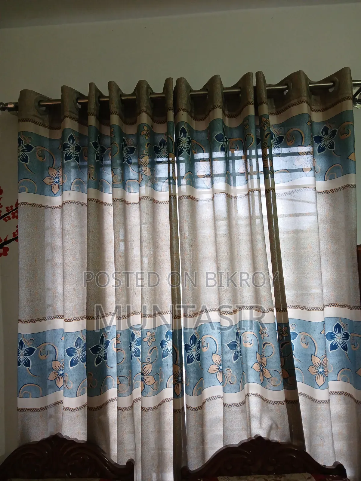 Synthetic Polyester Curtain Porda (6/4 Kuchi)