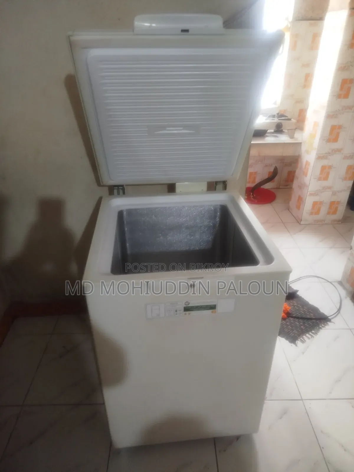 This deep fridge will be sold.