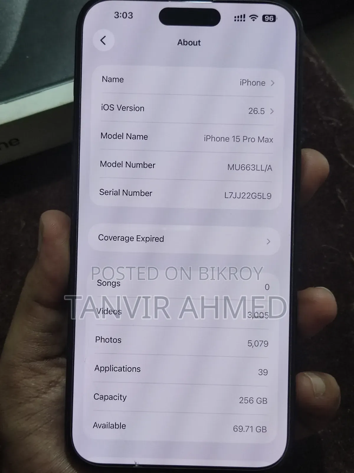 Apple iPhone 15 Pro Max 256 GB Black