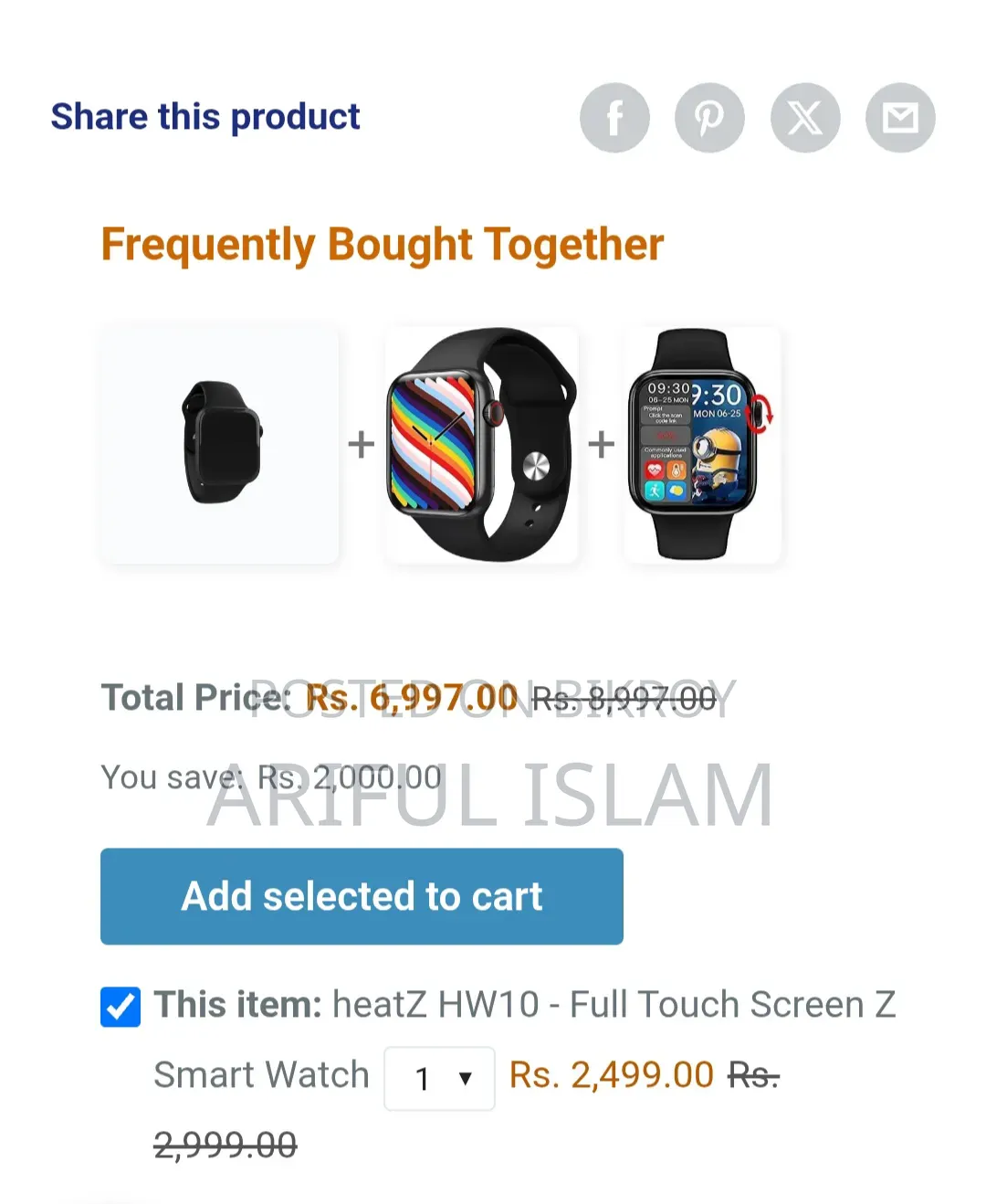 Huawei Smart Watch, brought from Oman. The watch is brand new.