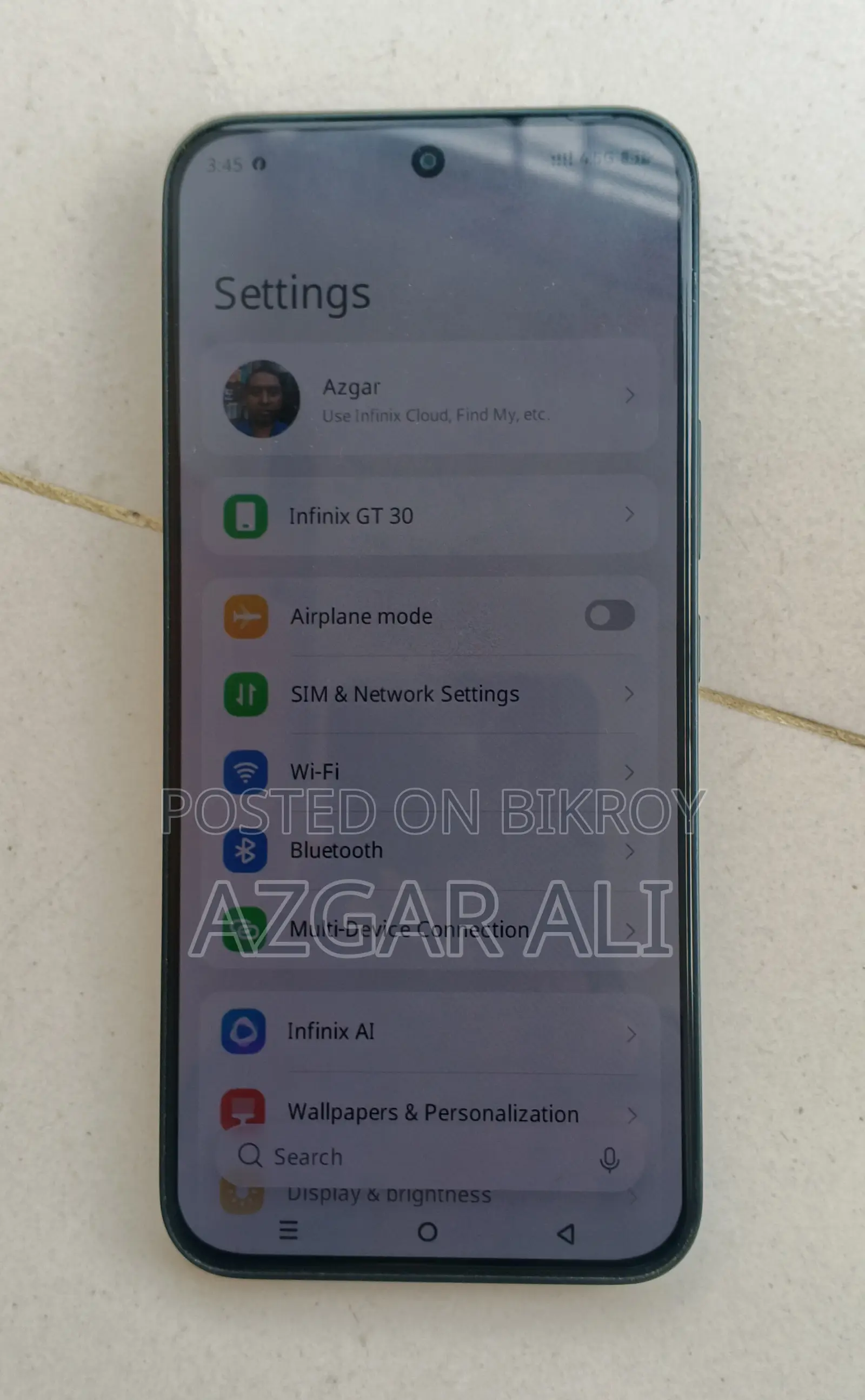 Infinix GT 30 5G 256 GB Blue