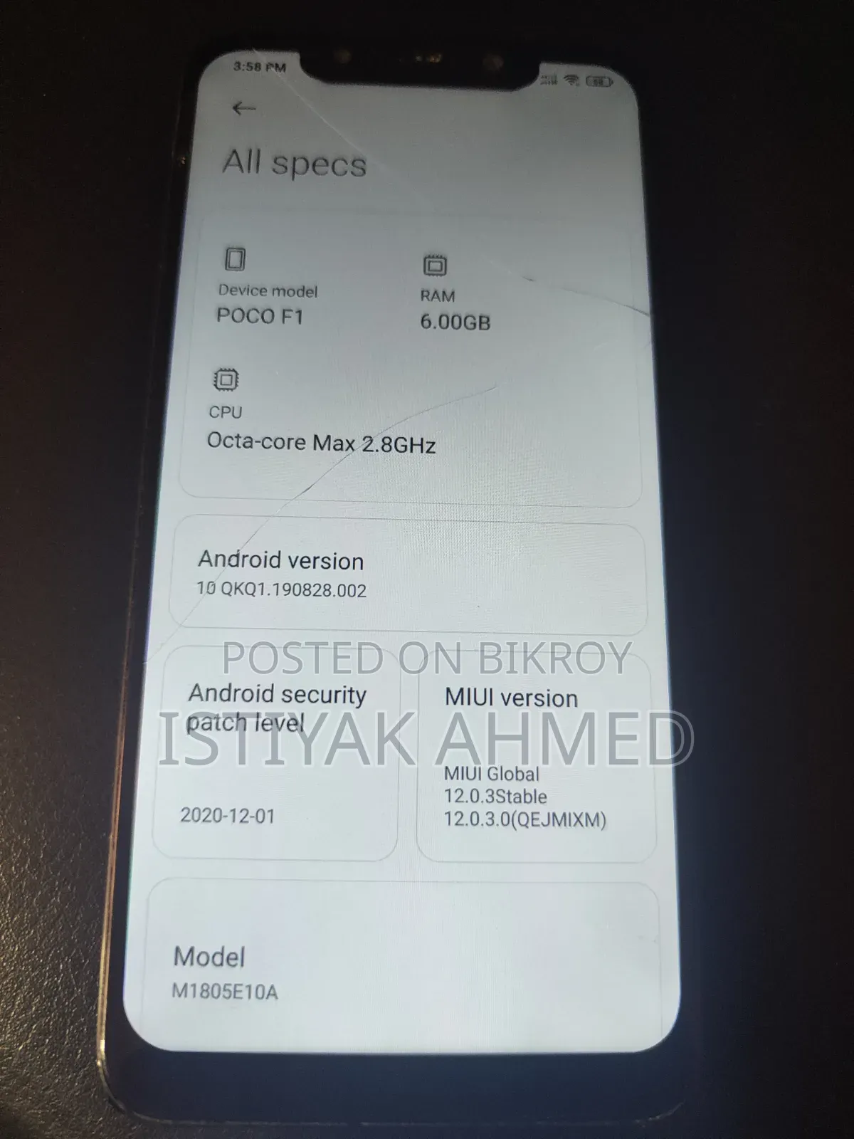 Xiaomi Pocophone F1 64 GB Black