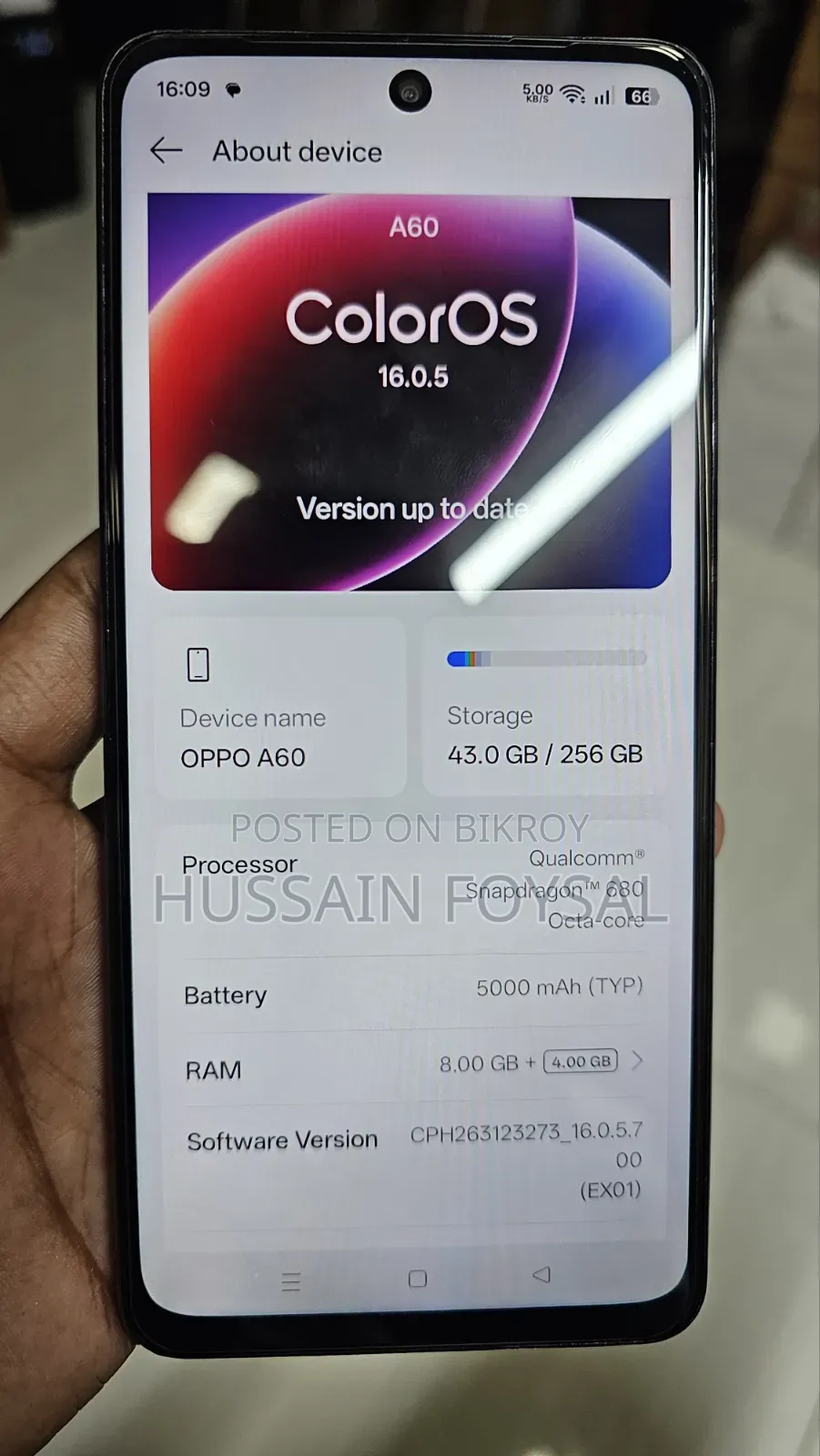 Oppo A60 256 GB Gray
