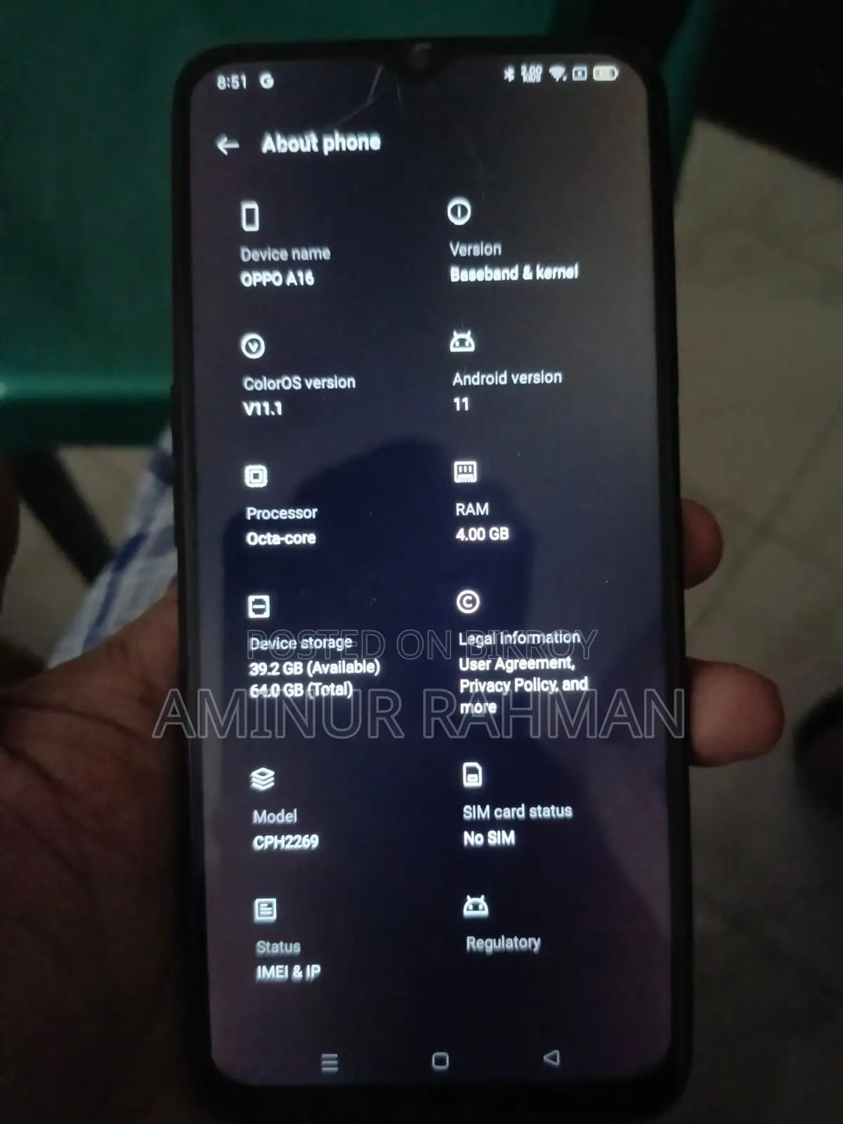 Oppo A16 64 GB Black