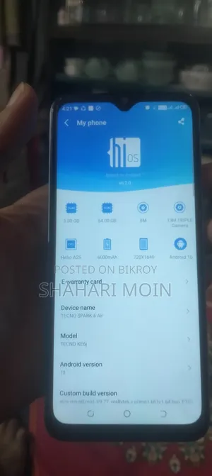 Tecno Spark 6 Air 32 GB White