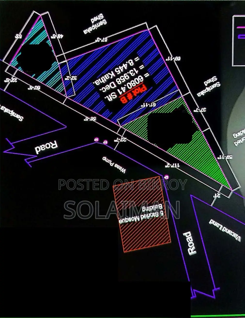 8.5 Katha Residential Land for Sale in South Banasree, D Block, Dhaka