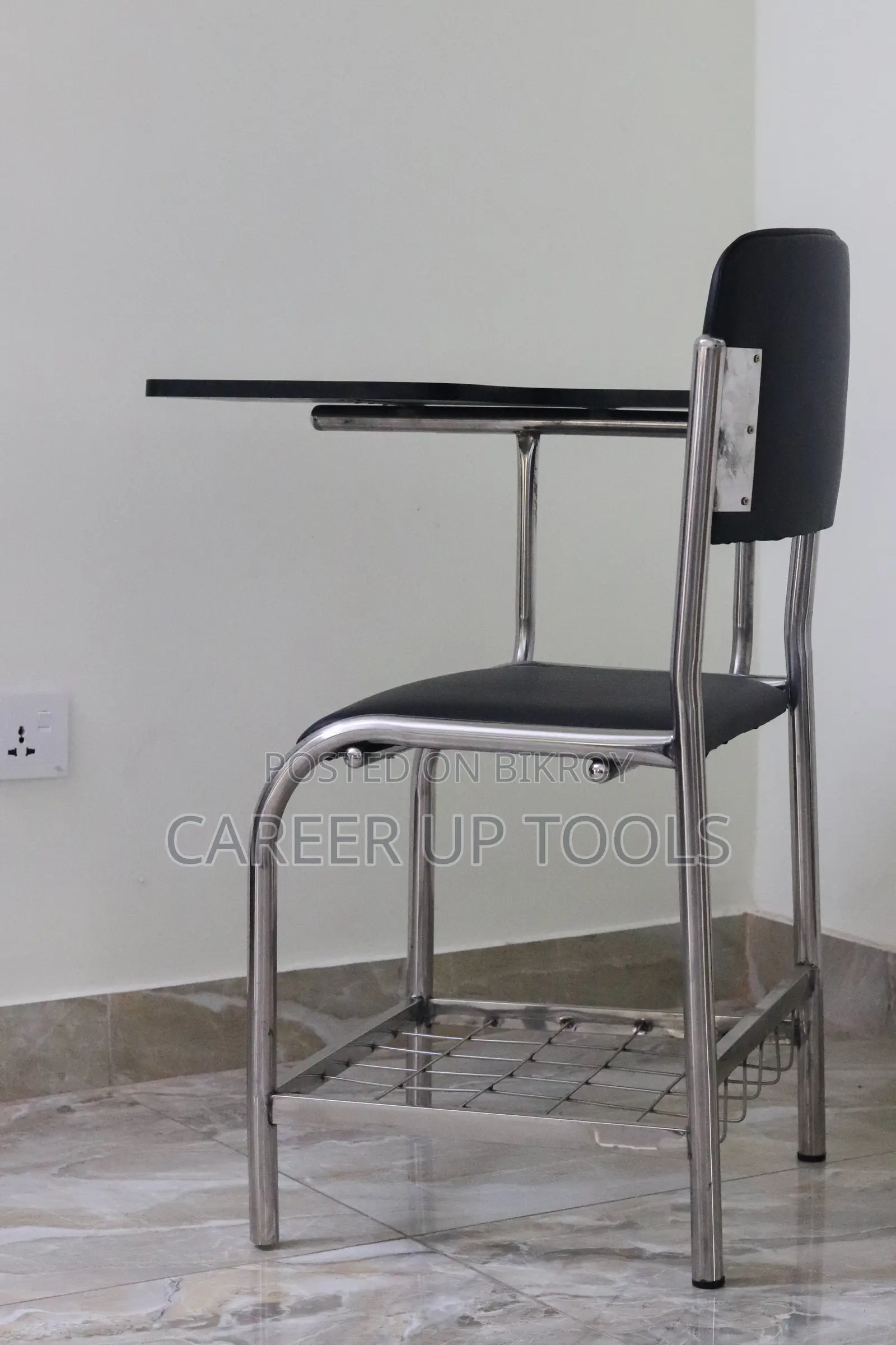নতুন Ss স্টিল স্টুডেন্ট চেয়ার উইথ Writing Board | Unused | ১৭০০ টাকা