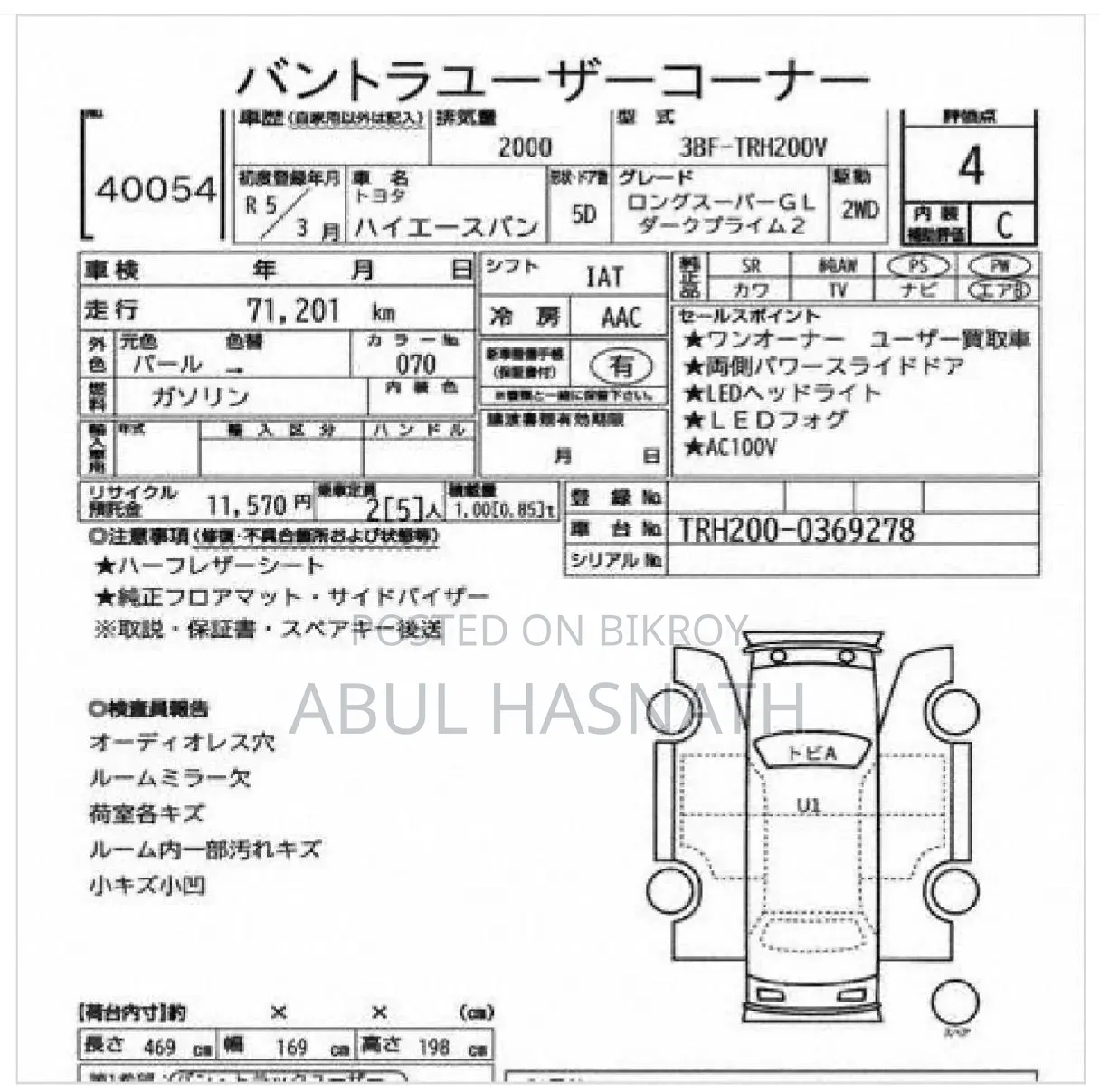 Toyota HiAce 2023 Pearl