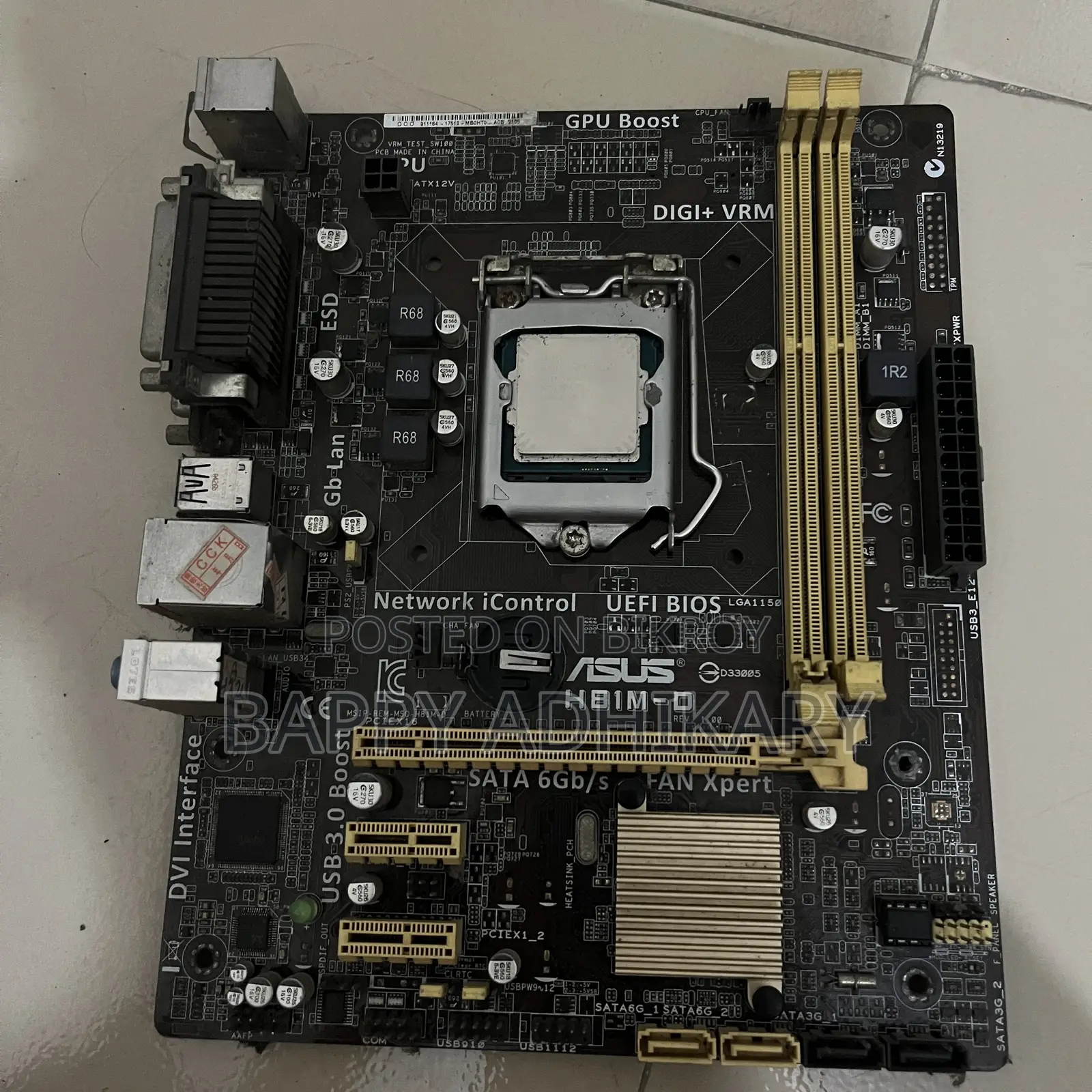 Motherboard - Asus H81m Cpu- I3 4th Gen Ram