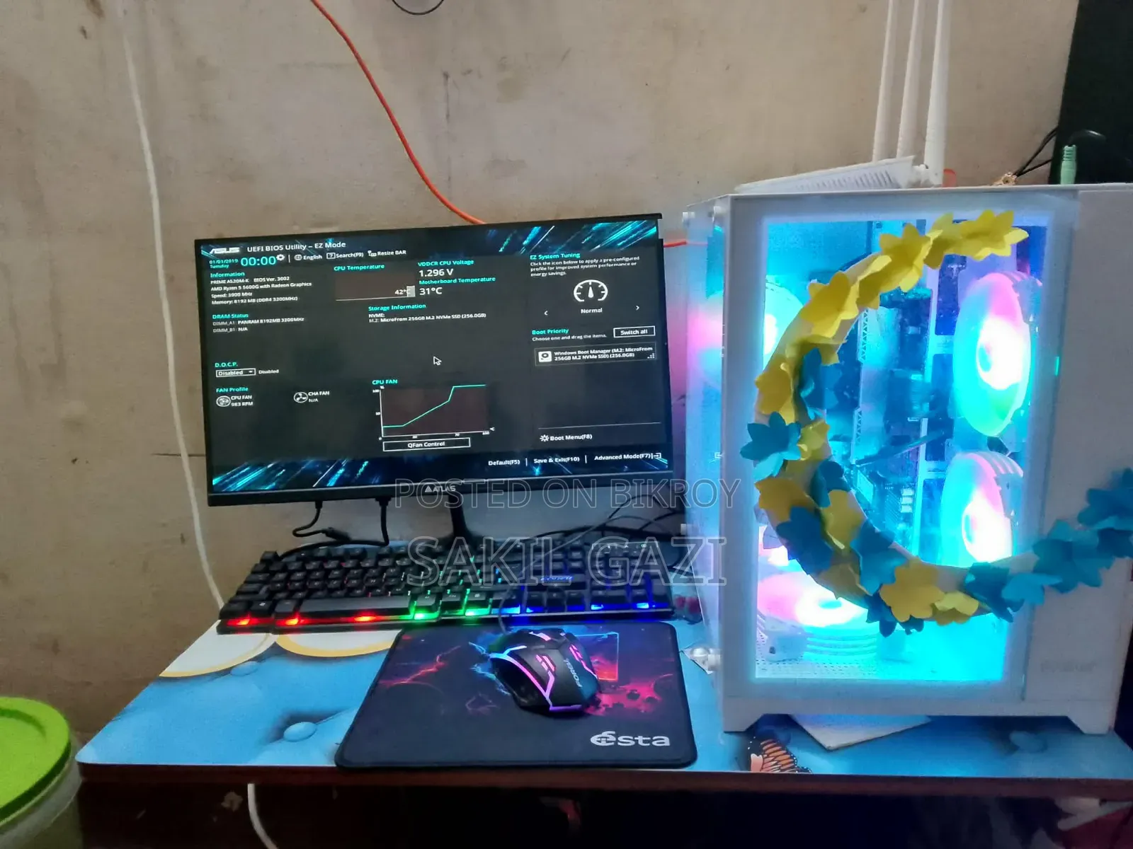 Desktop Computer Asus 8GB AMD Ryzen 5 SSD 256GB
