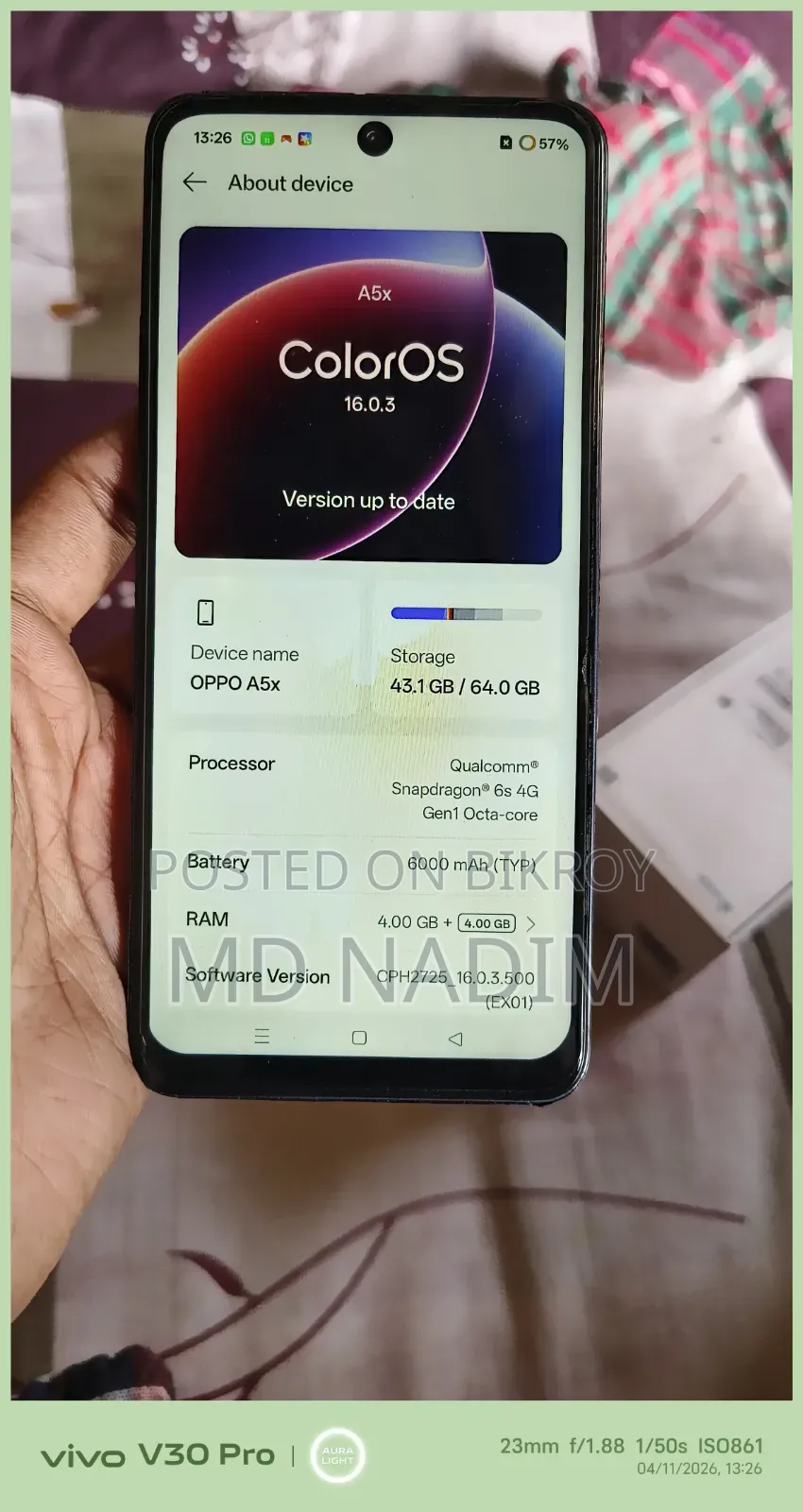 Oppo A5X 5G 128 GB Blue