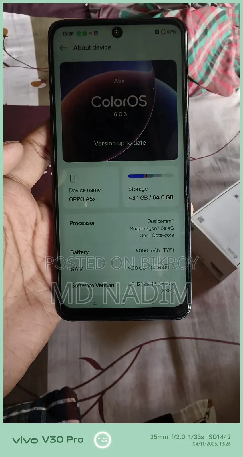Oppo A5X 5G 128 GB Blue