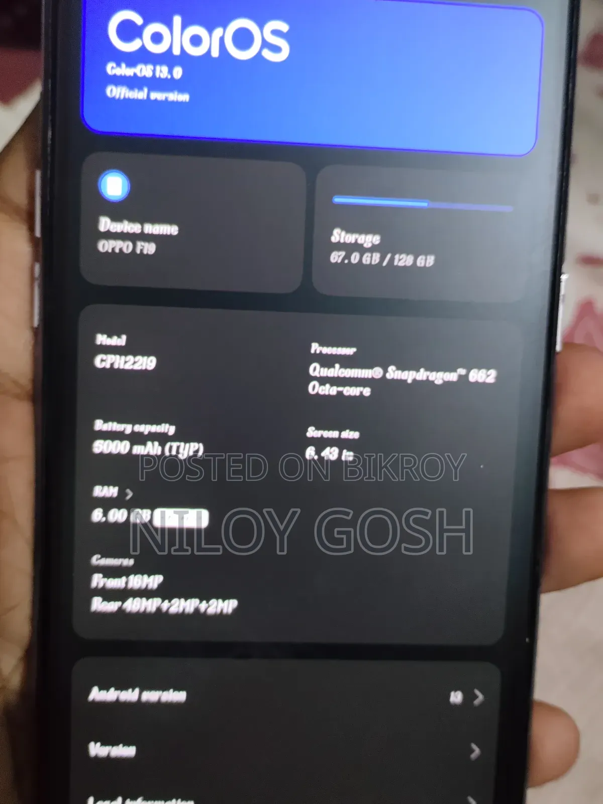 Oppo F1 16 GB Blue