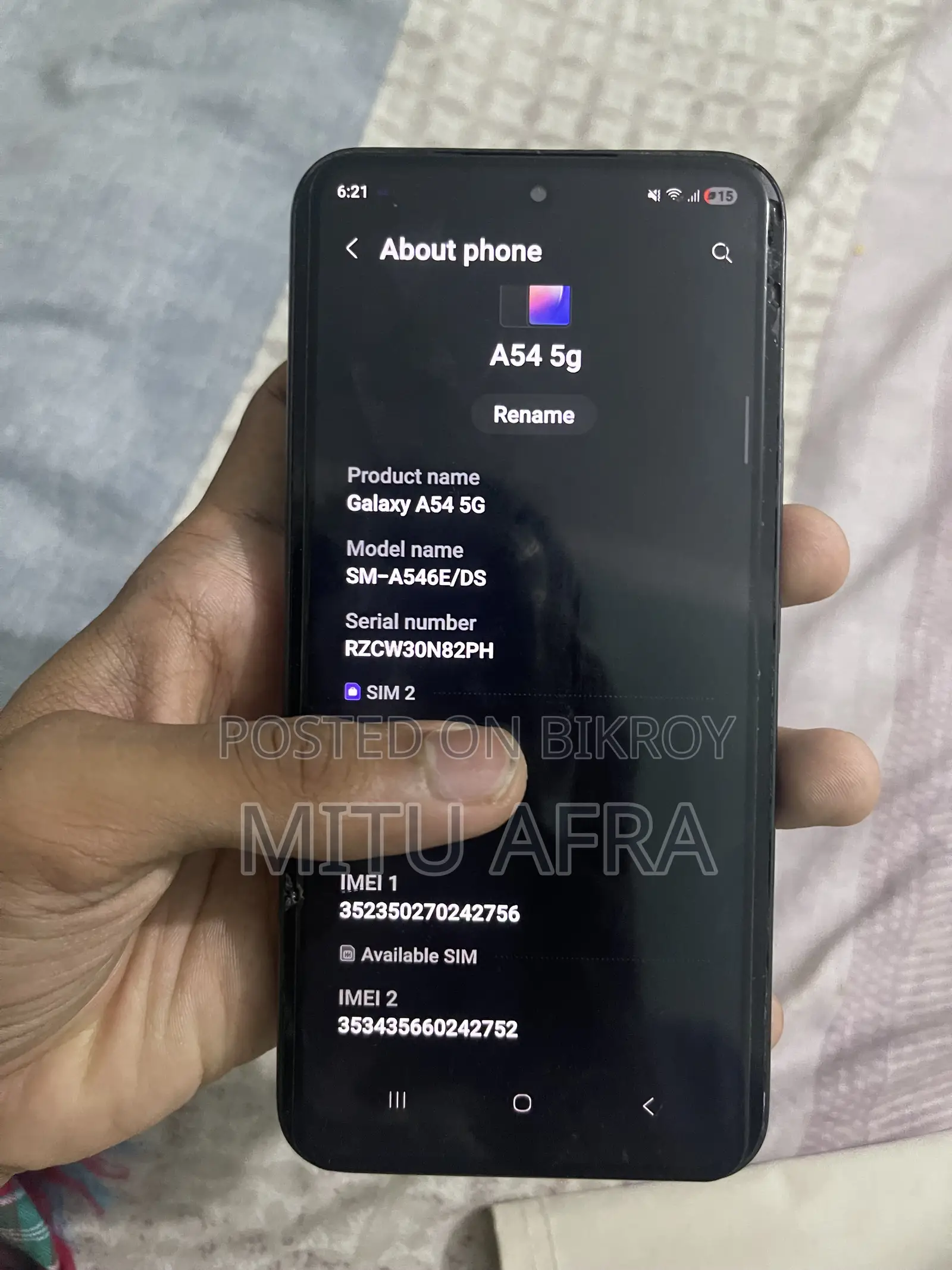 Samsung Galaxy A54 5G 128 GB Black