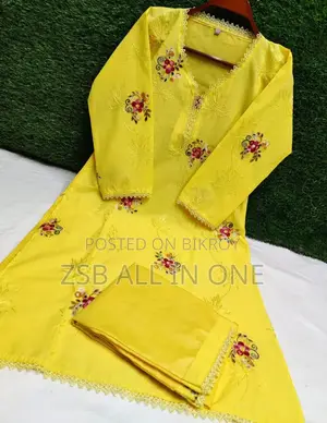 Cotton Two-Piece with Indian Aari Work