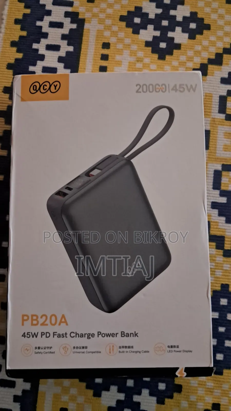 Qcy Pb20a 20000mah 45w Fast Charging Power Bank