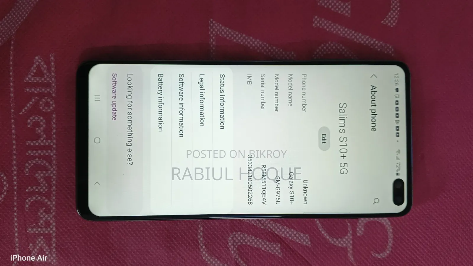 Samsung Galaxy S10 Plus 128 GB Green