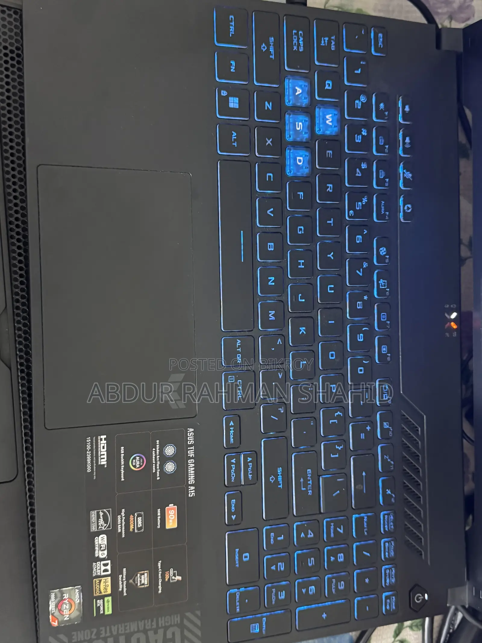 Laptop Asus TUF Gaming A15 16GB AMD Ryzen 7 SSD 1T