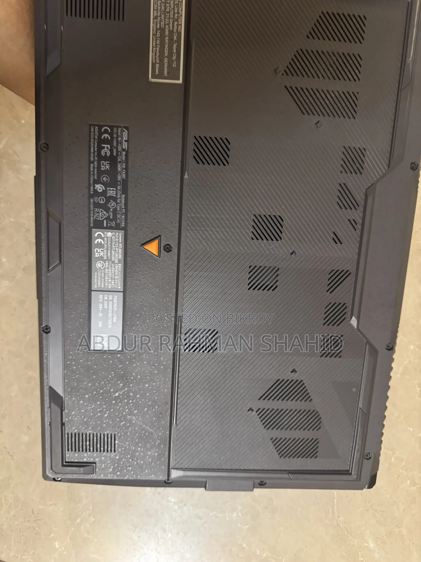 Laptop Asus TUF Gaming A15 16GB AMD Ryzen 7 SSD 1T
