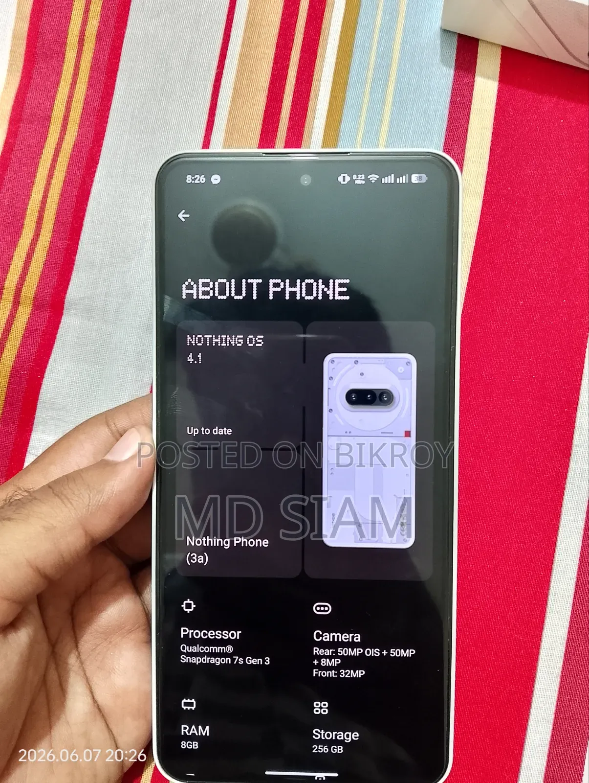 Nothing Phone 3a 256 GB White