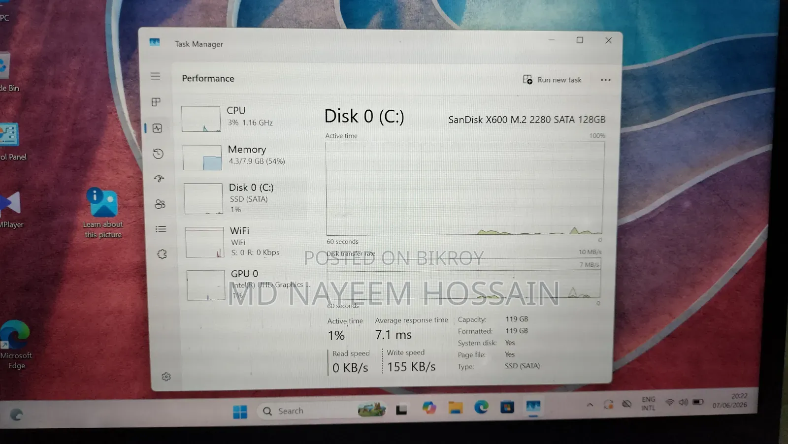 Laptop Lenovo ThinkPad T480s 8GB Intel Core I5 SSD 128GB