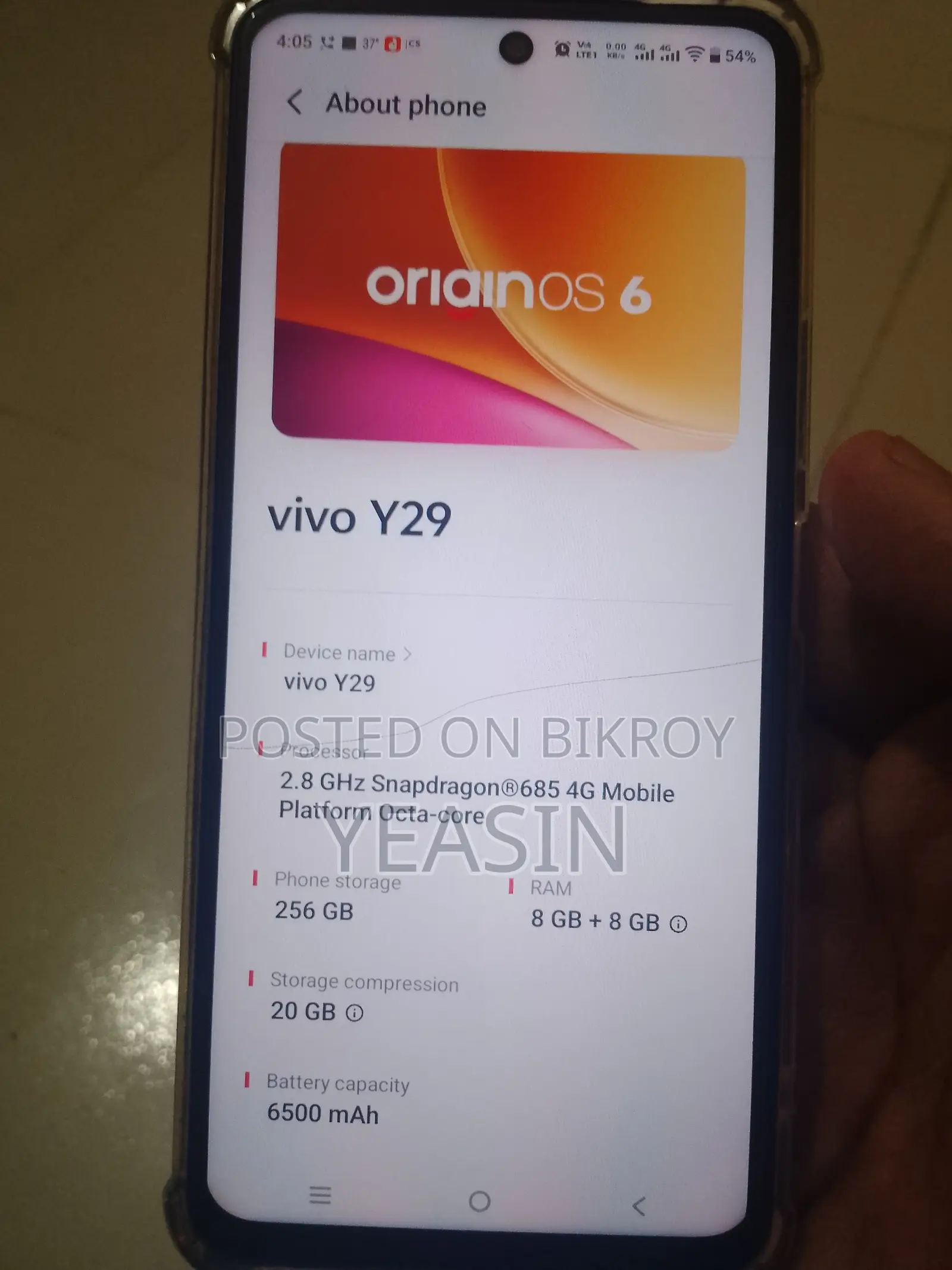 Vivo Y29 256 GB Bronze