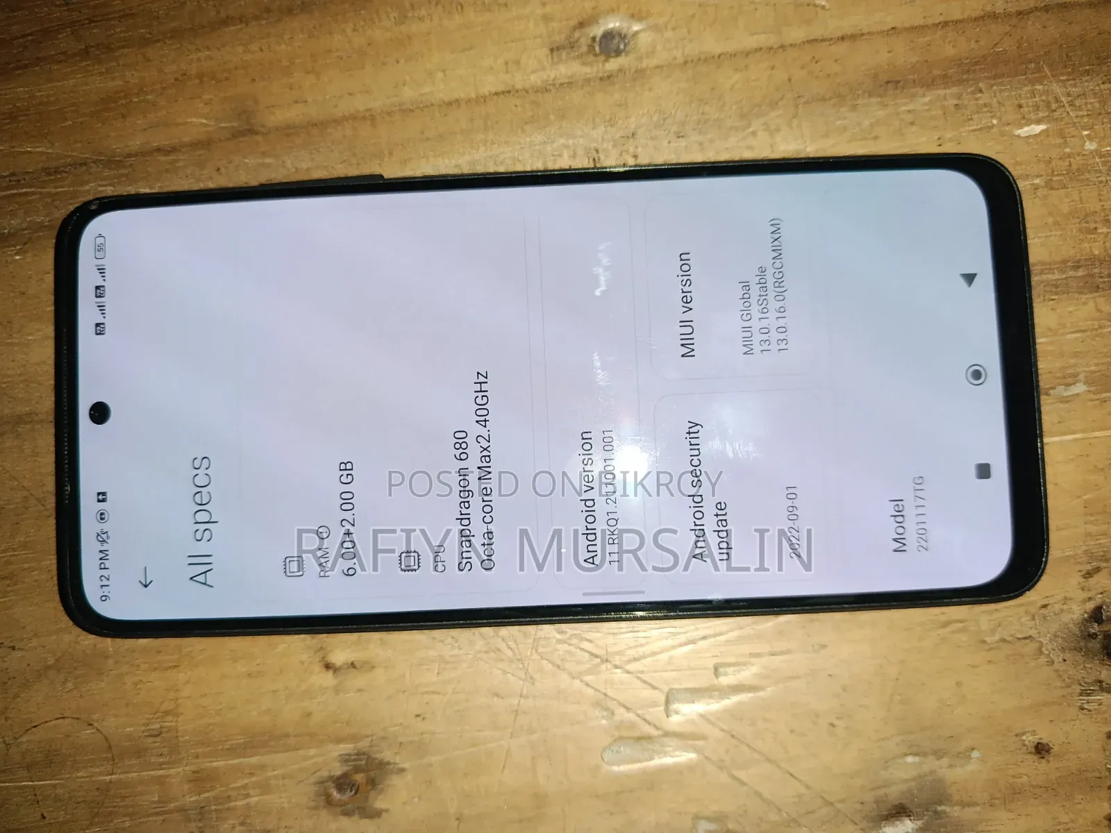 Xiaomi Redmi Note 11 128 GB Black