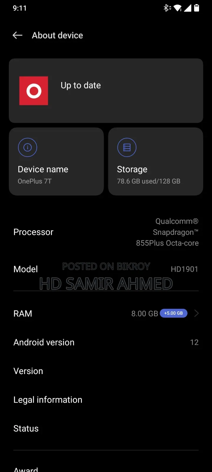 OnePlus 7T 128 GB Green