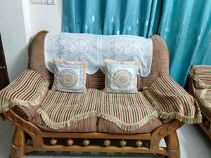 7-Seater Original Teak Wood Sofa Set (Used for 7 years)