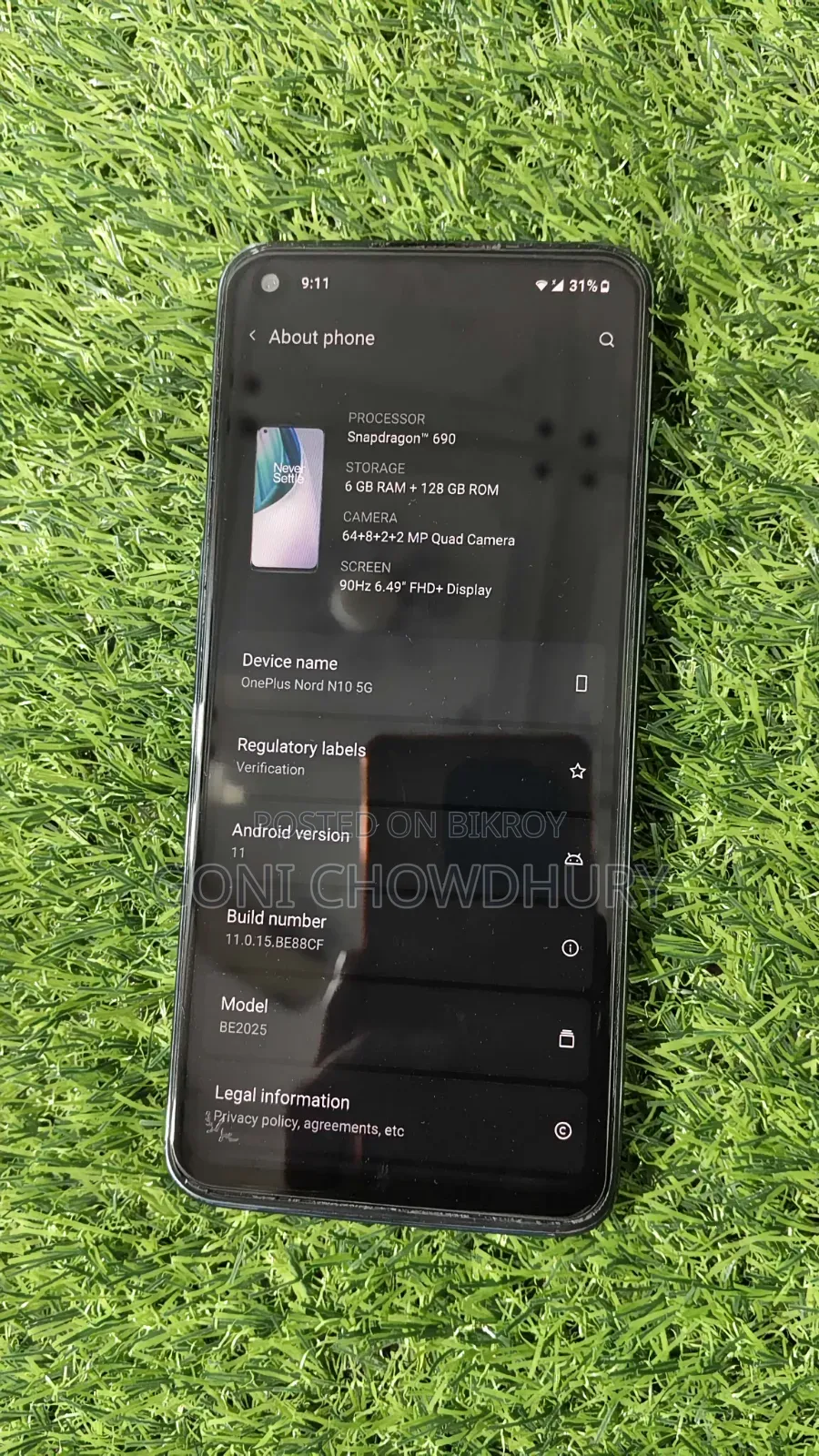 OnePlus Nord N10 5G 128 GB Blue