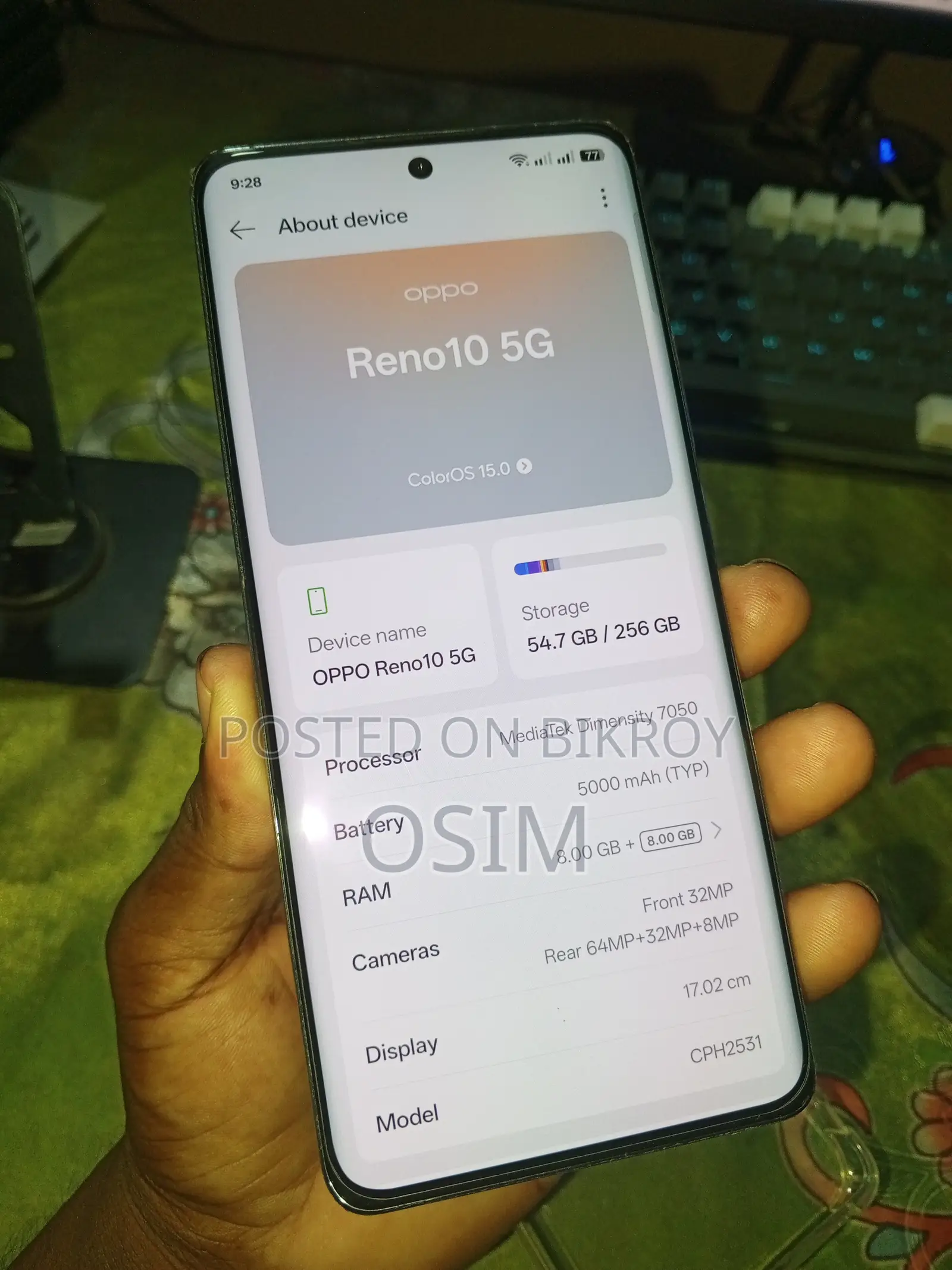 Oppo Reno 10 5G 256 GB Blue
