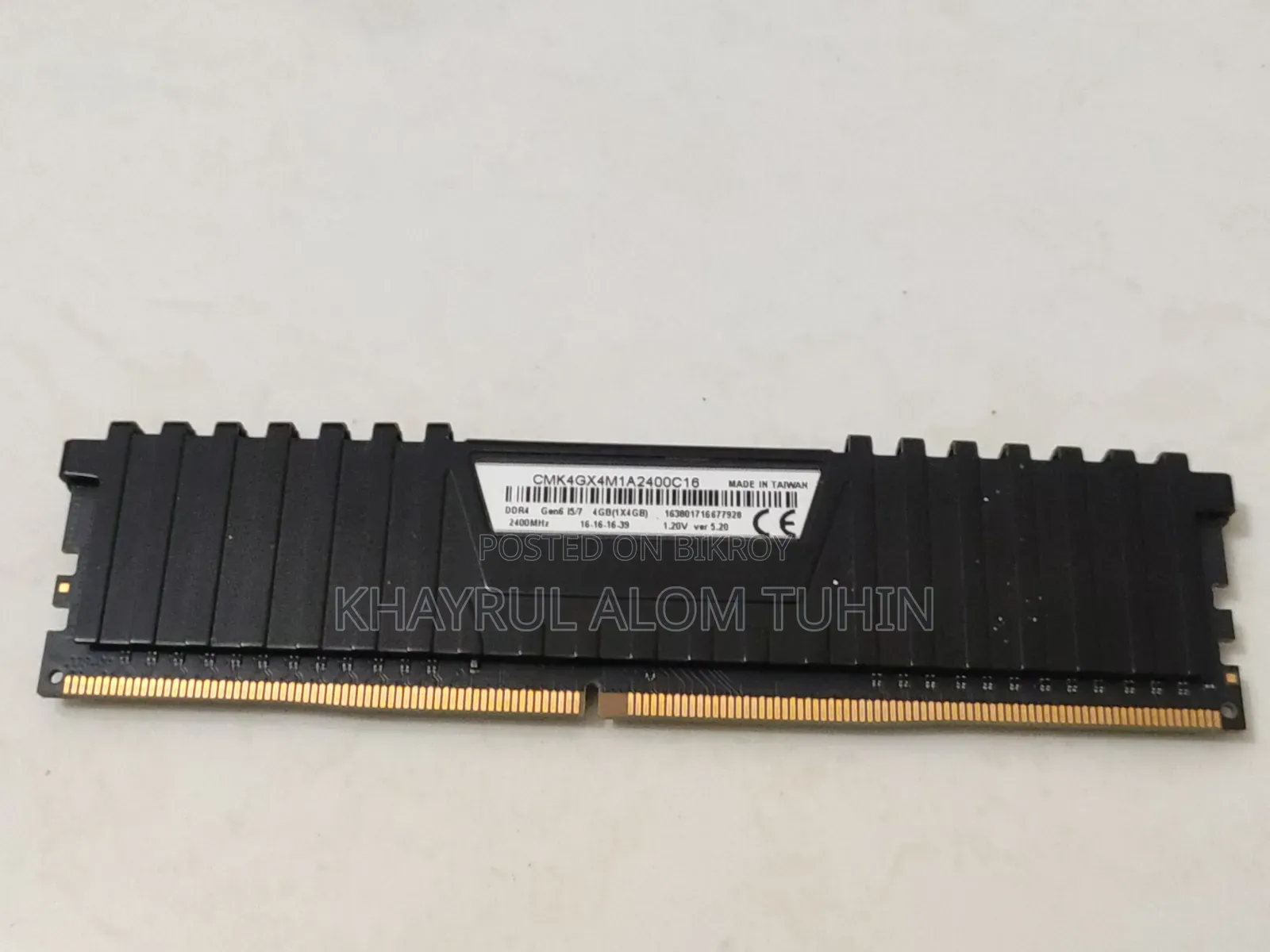 Corsair Vengeance LPX 4GB DDR4 2400MHz Desktop RAM