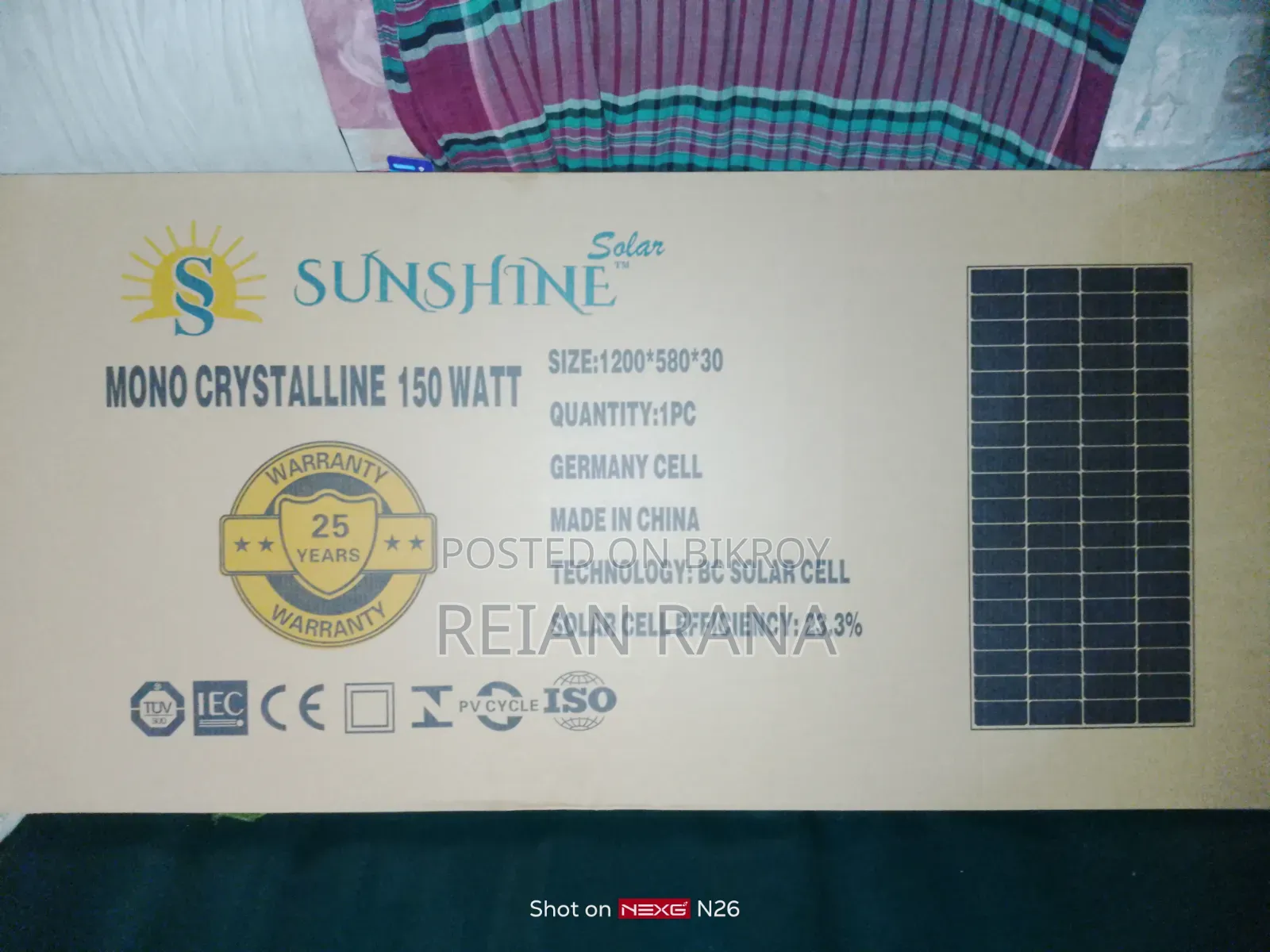 Solar Panel 150 Watt