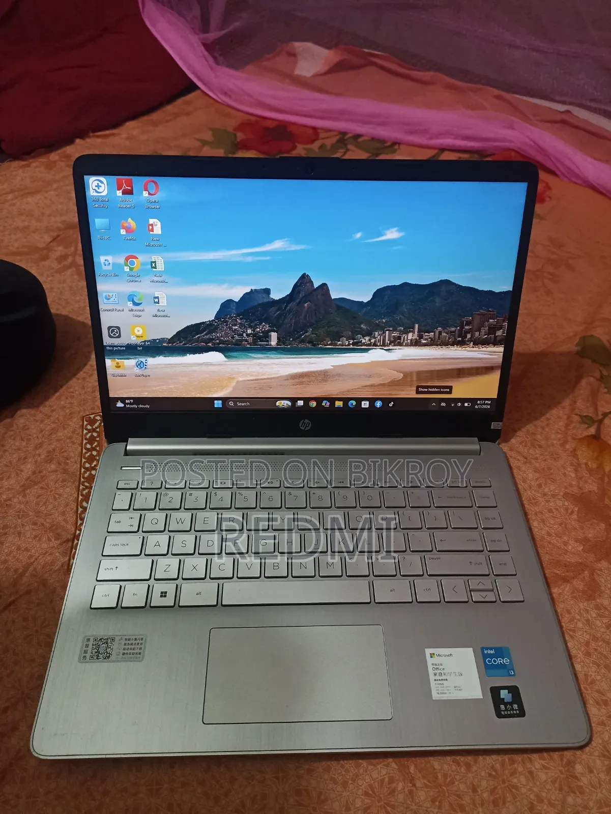 ল্যাপটপ HP 14S 8GB Intel Core I3 SSD 256GB