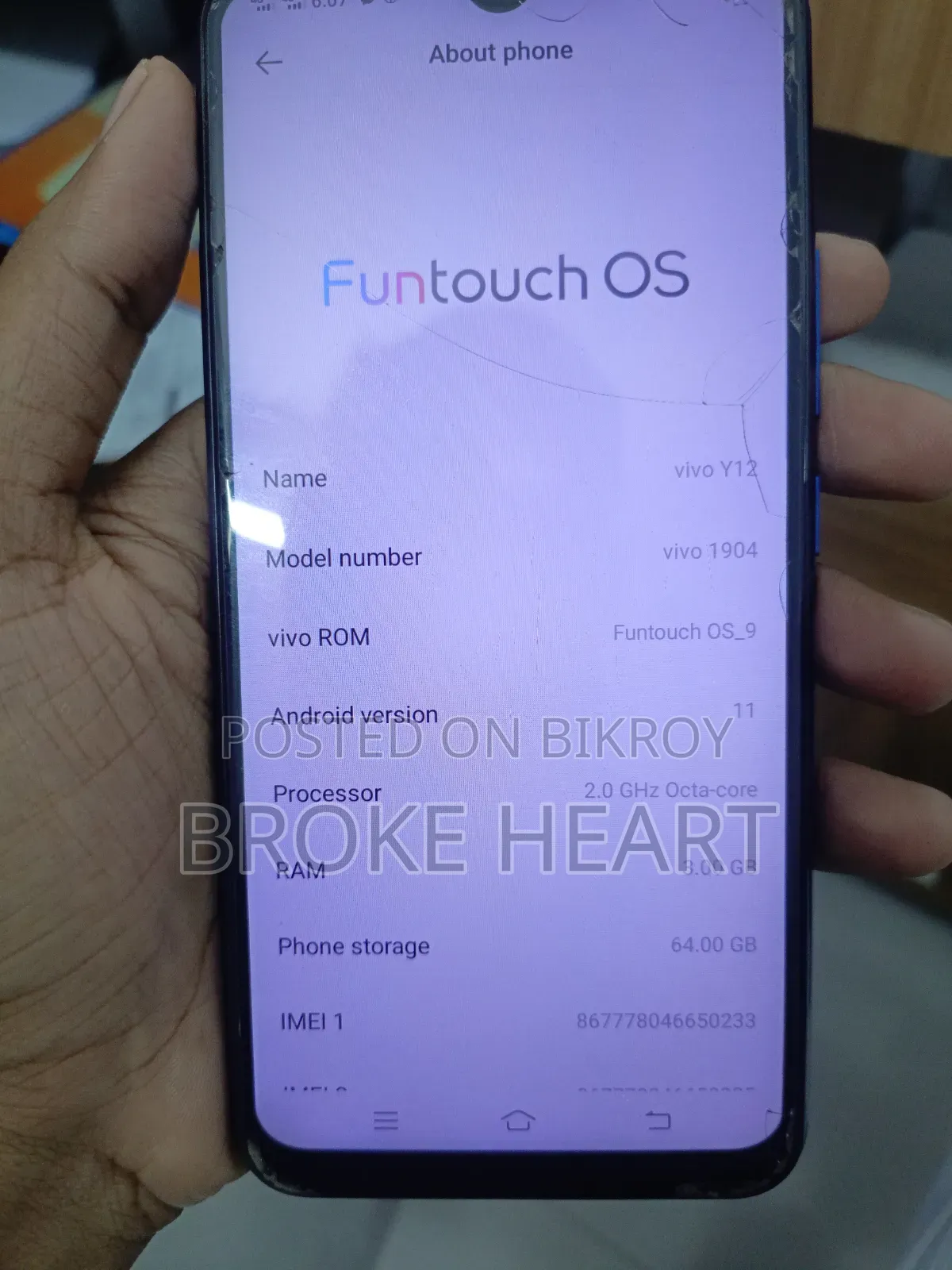 Vivo Y12 64 GB Blue