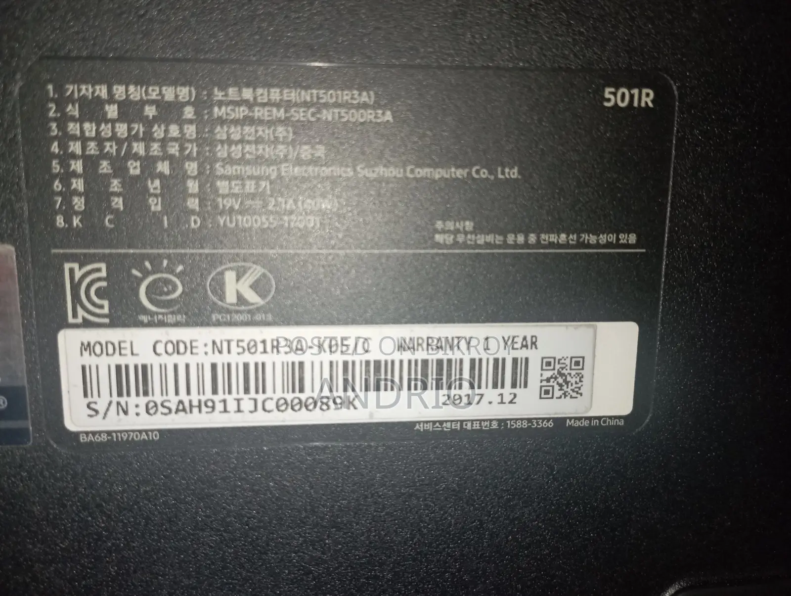 Laptop Samsung N350 8GB Intel Core I5 SSD 128GB