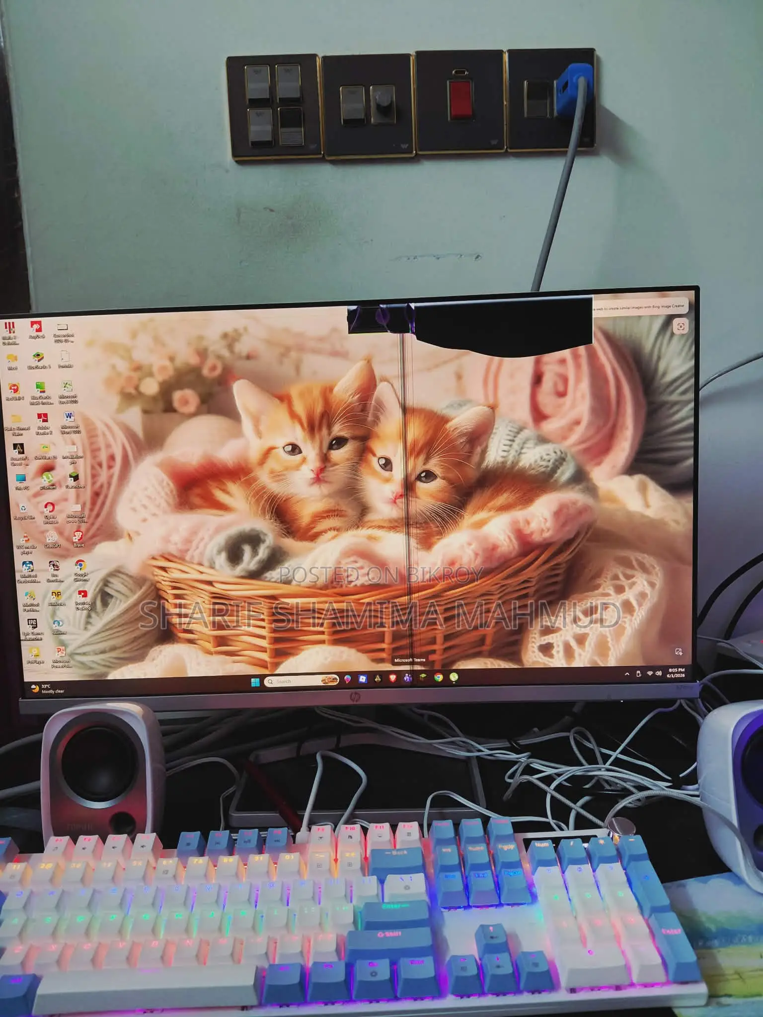 Only 7 Days Used HP Monitor