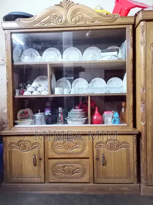 Teak wood furniture.