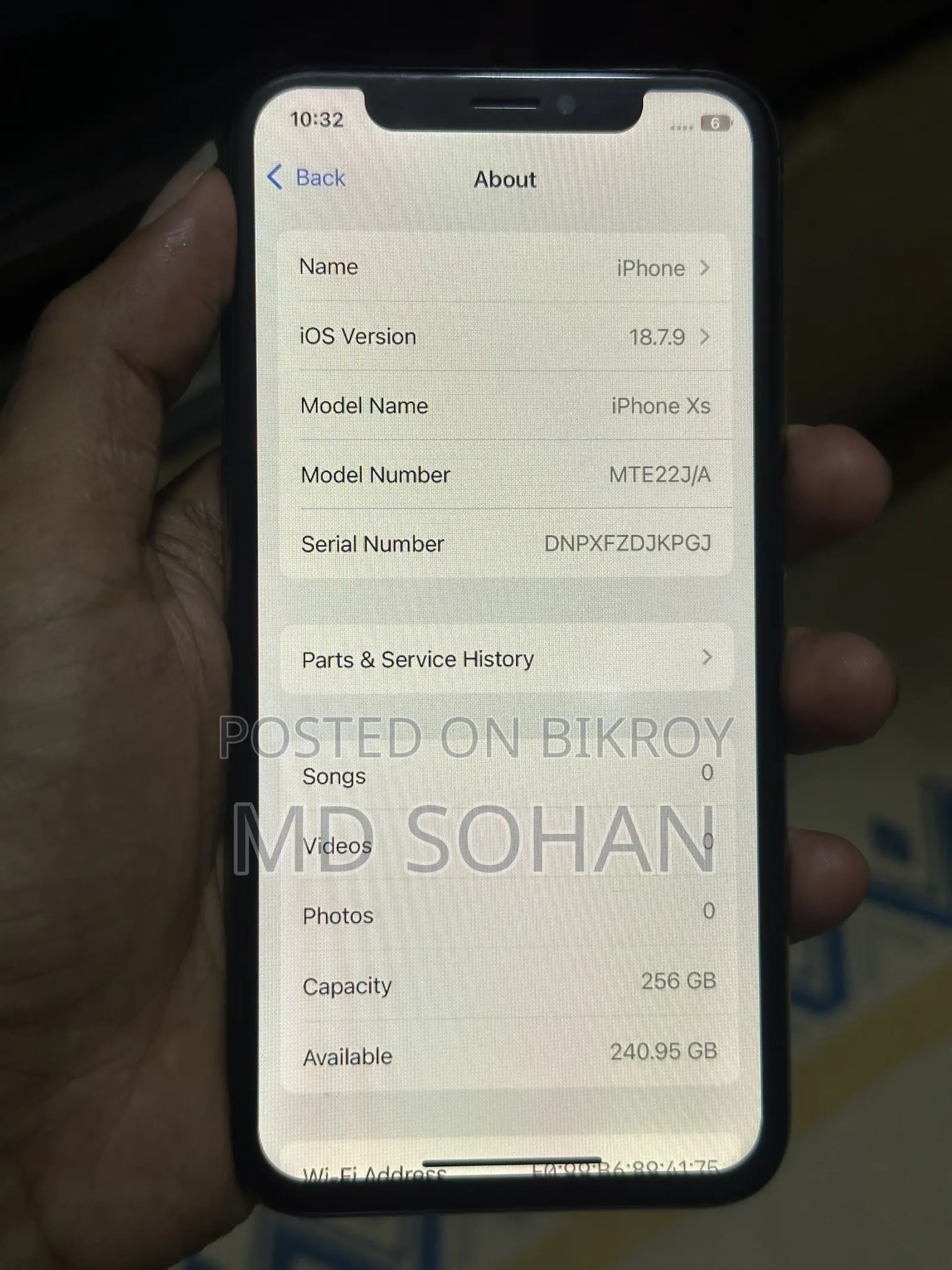 Apple iPhone XS 256 GB Gold