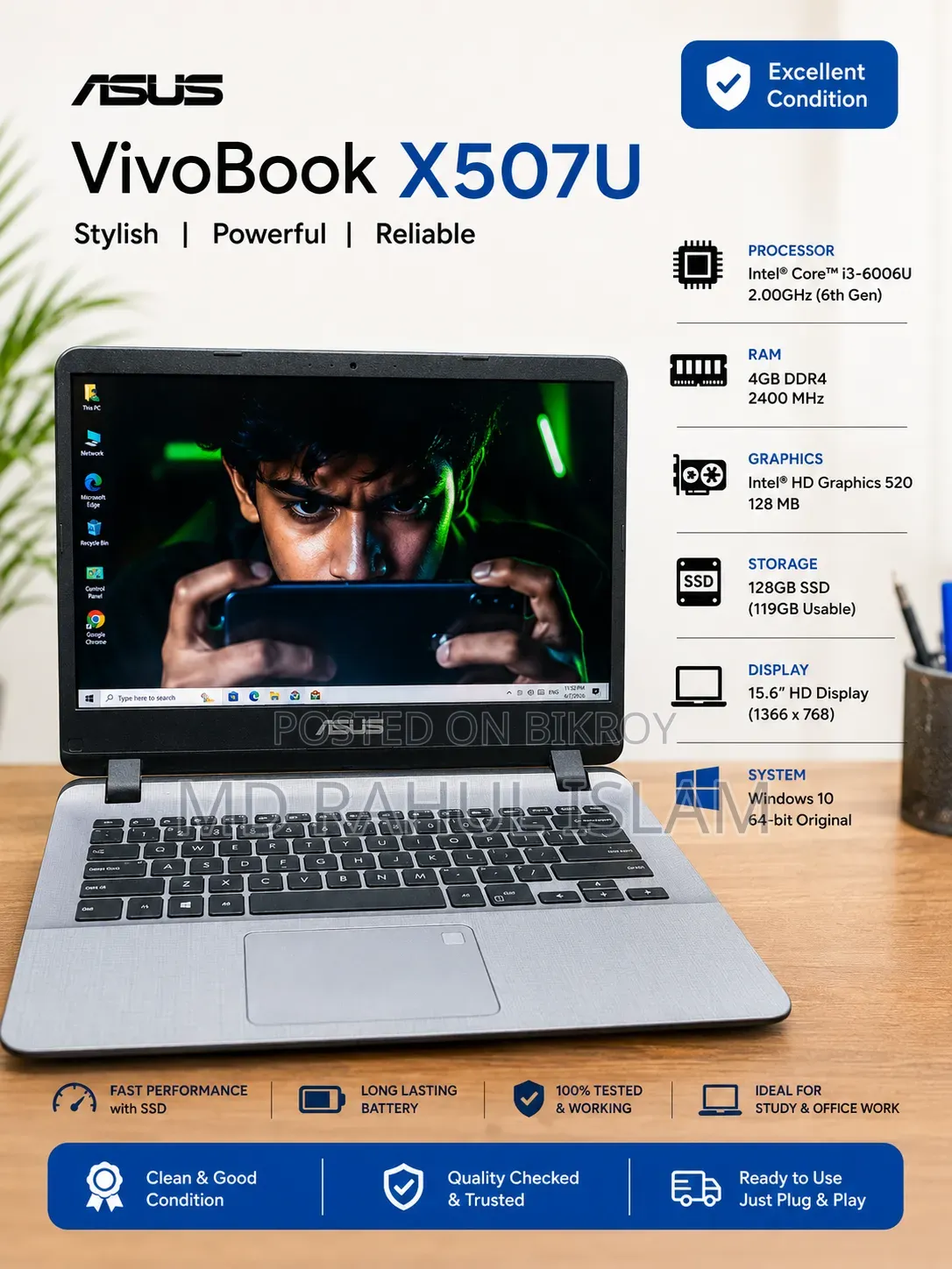 Laptop Asus X401A 4GB Intel Core I3 SSD 128GB