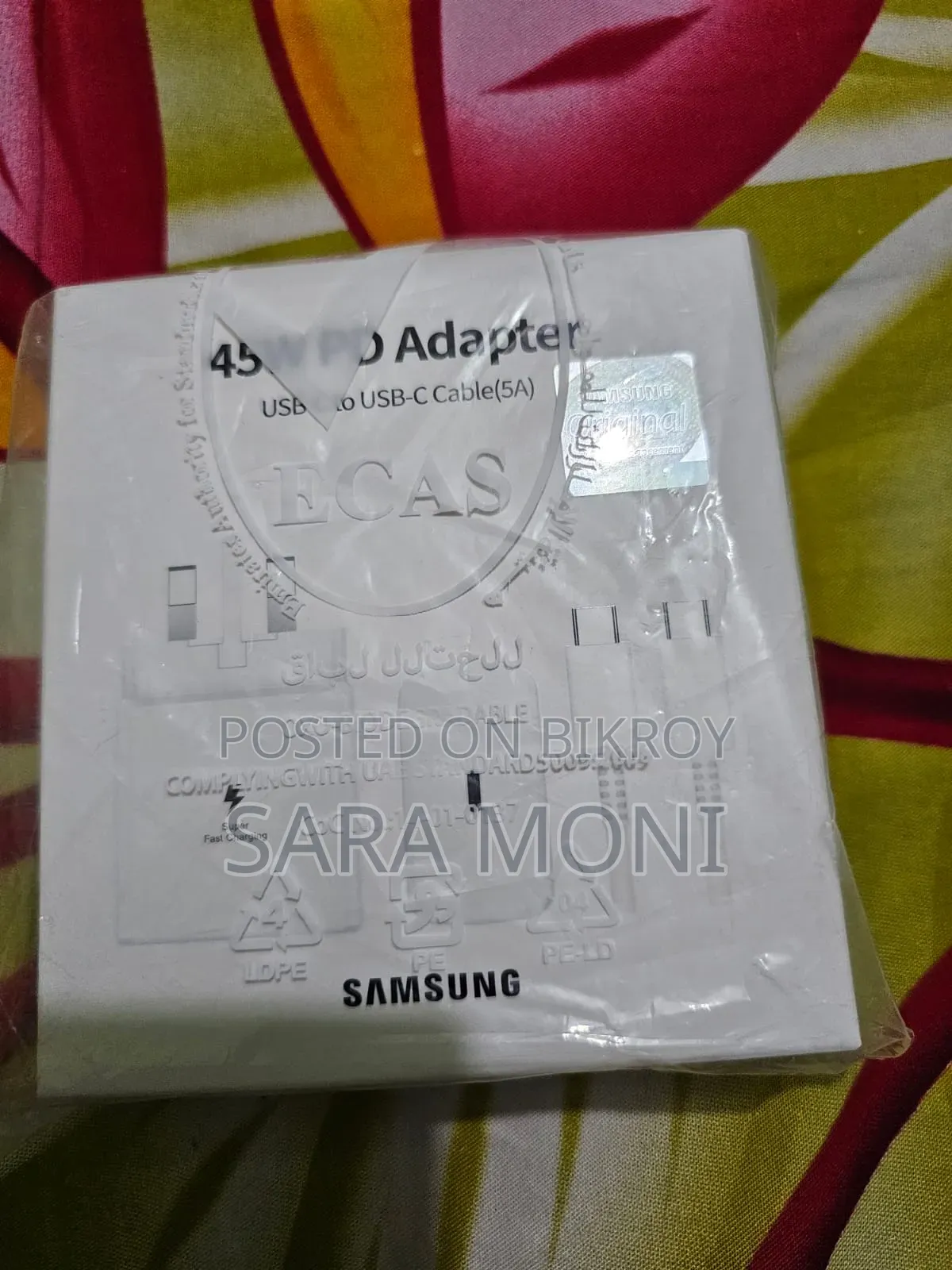 Samsung 45w Original Charger Cable Type C to Type C Super Fast Charge