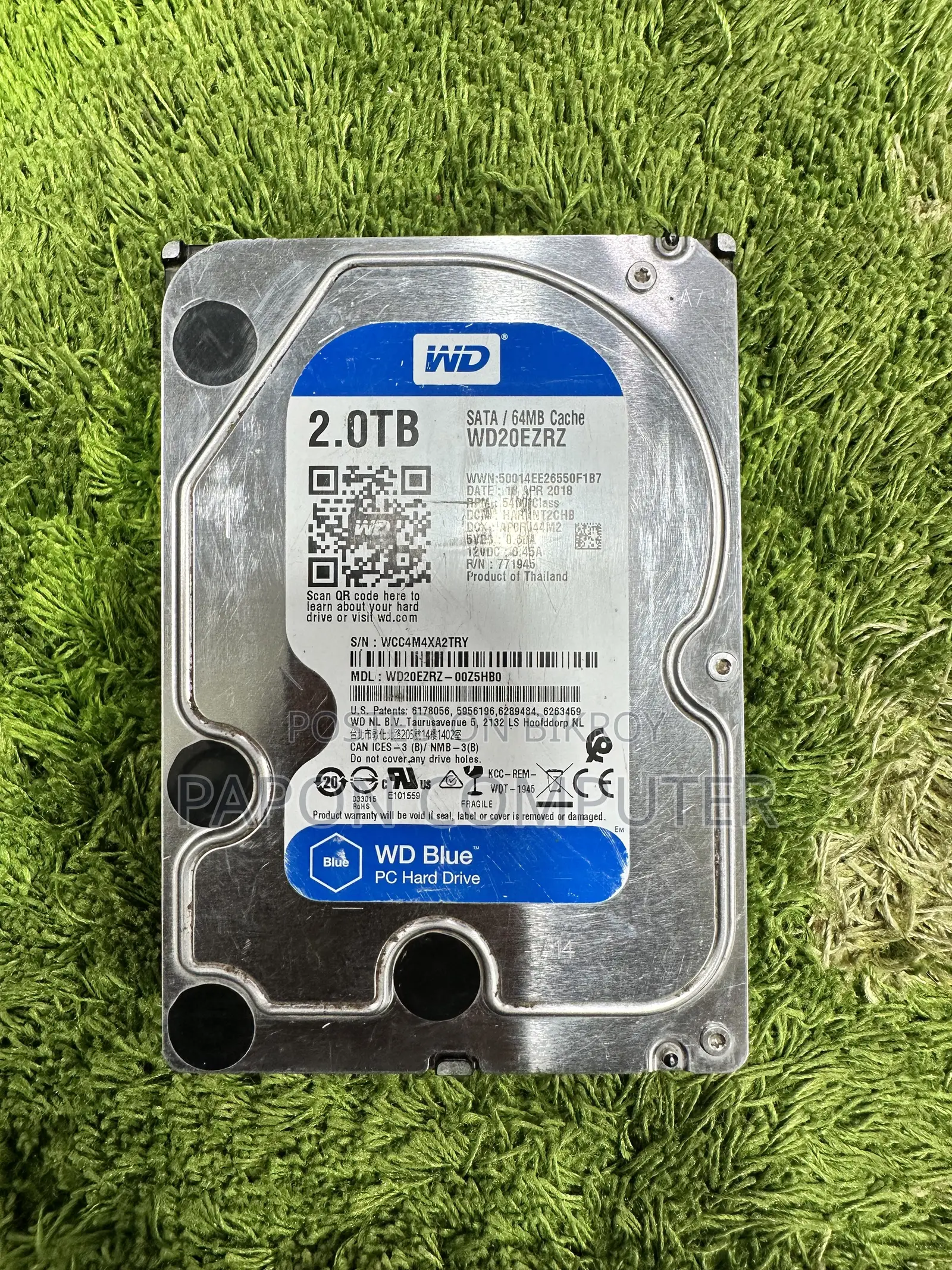 2TB Harddisk WD 100% Health
