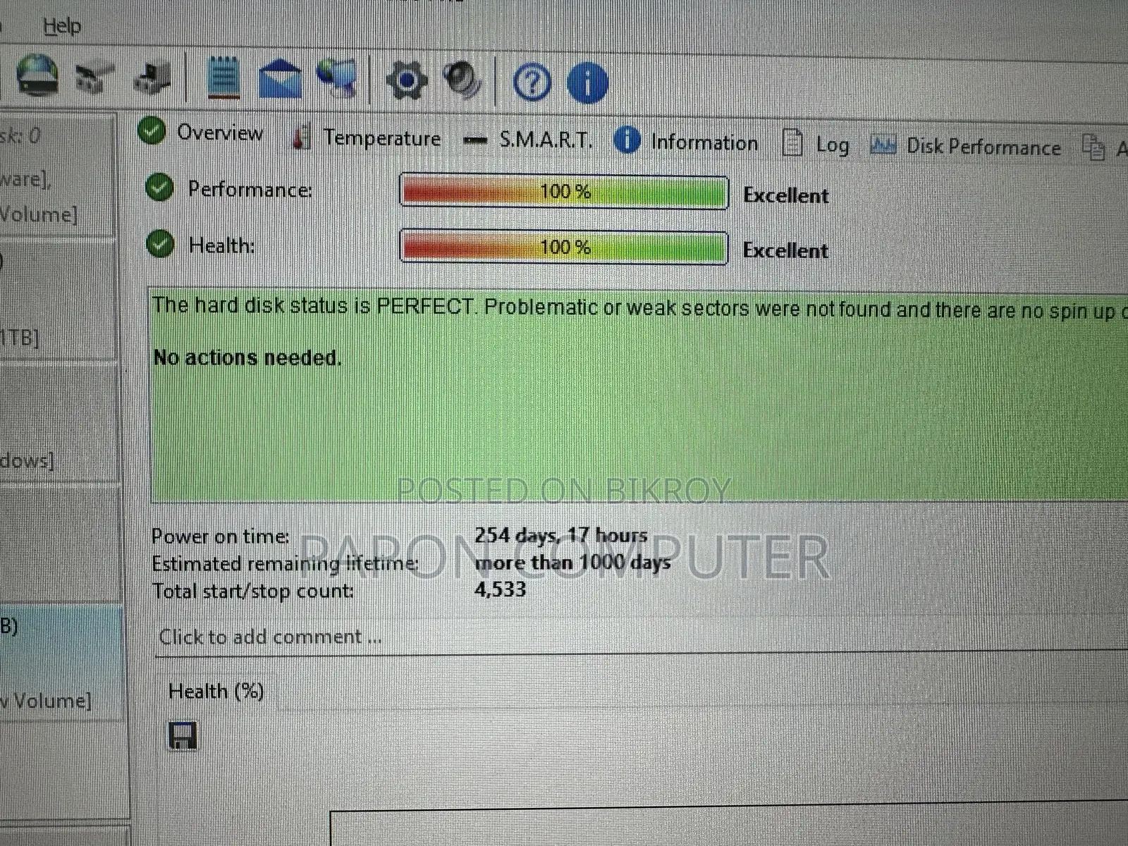2TB Harddisk WD 100% Health