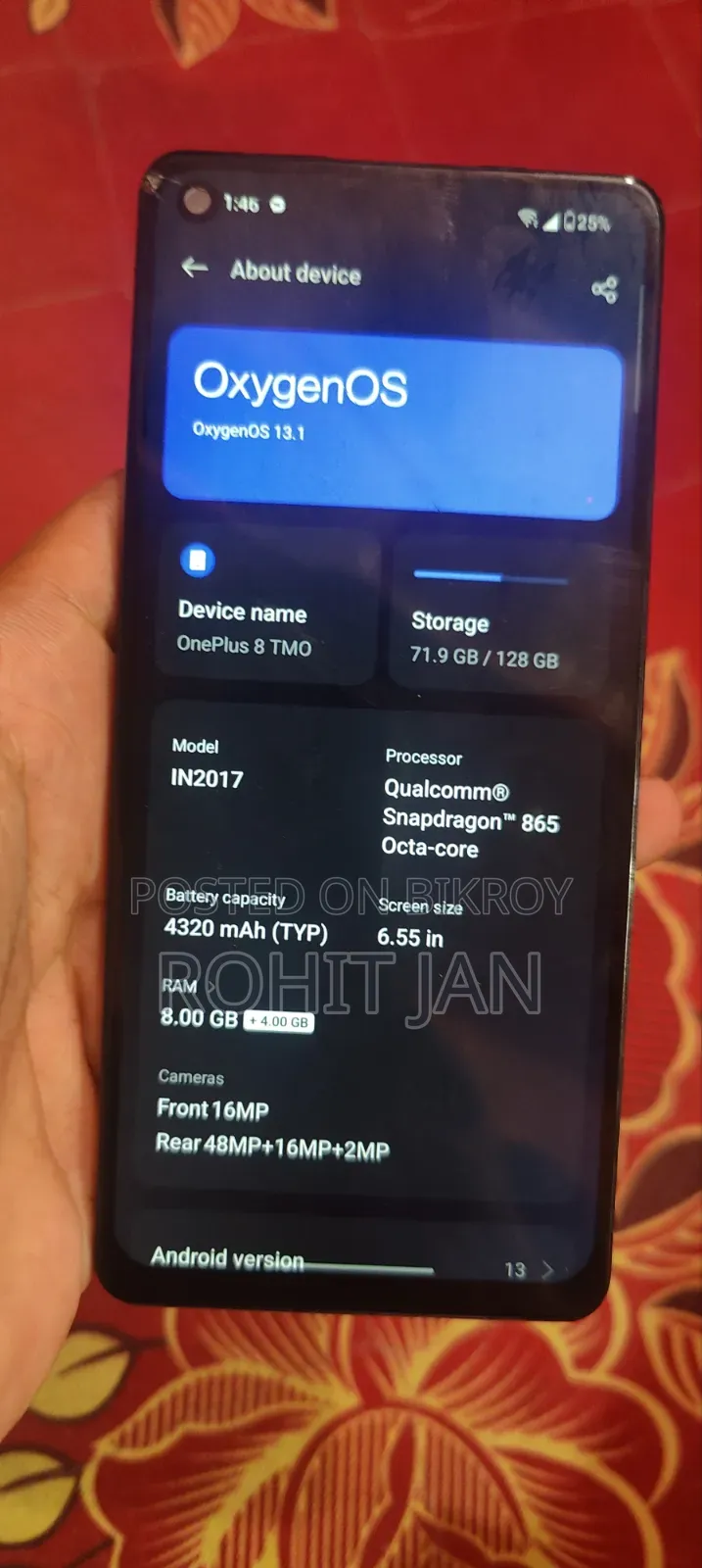 OnePlus 8 5G (T-Mobile) 128 GB Pink