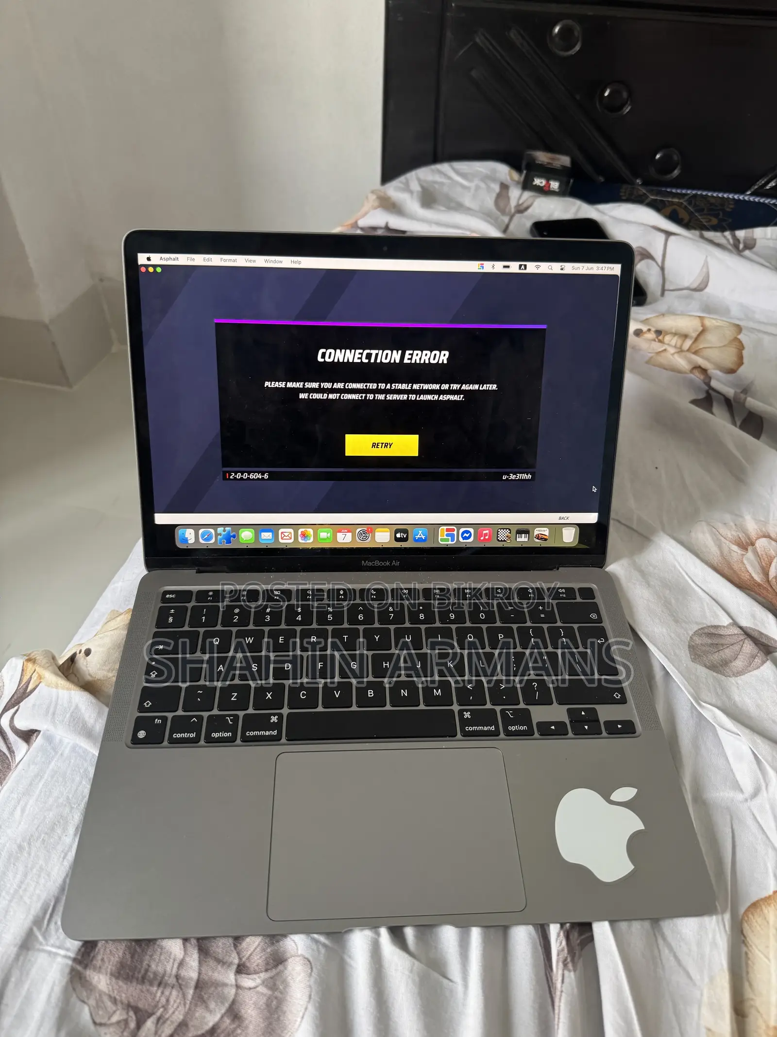 Laptop Apple MacBook Air 2018 8GB Apple M1 SSHD+SSD 256GB