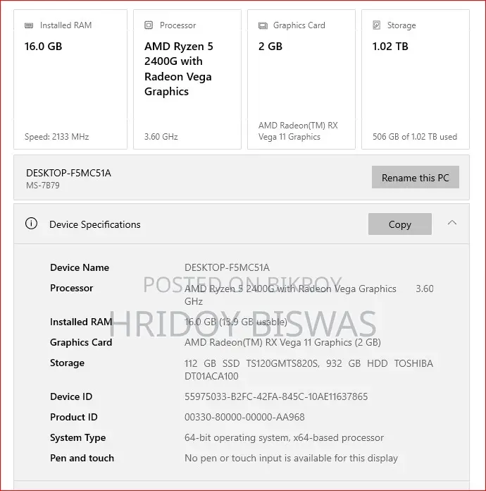 Amd Ryzen 5 2400g বিক্রি করতে চাচ্ছি (আপগ্রেড করার কারণে)।