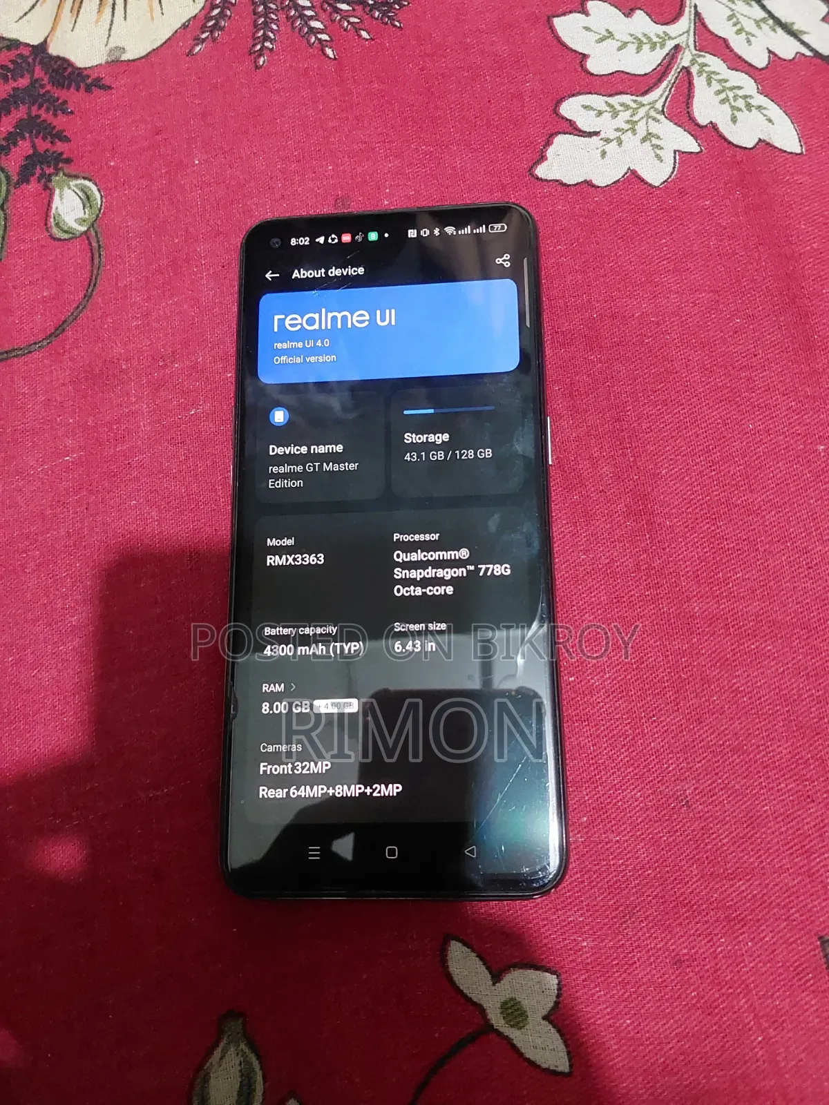 Realme GT Master Edition 128 GB Gray