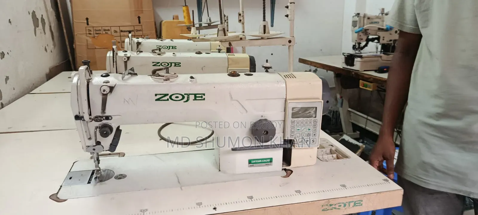 Three Sewing Machines with Automatic Thread Cutter in Running Condition