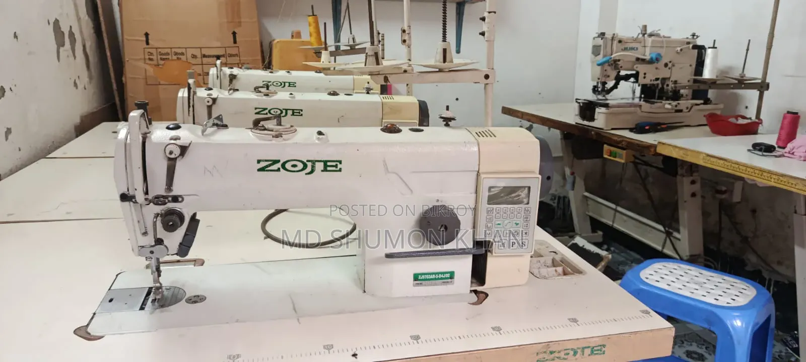 Three Sewing Machines with Automatic Thread Cutter in Running Condition